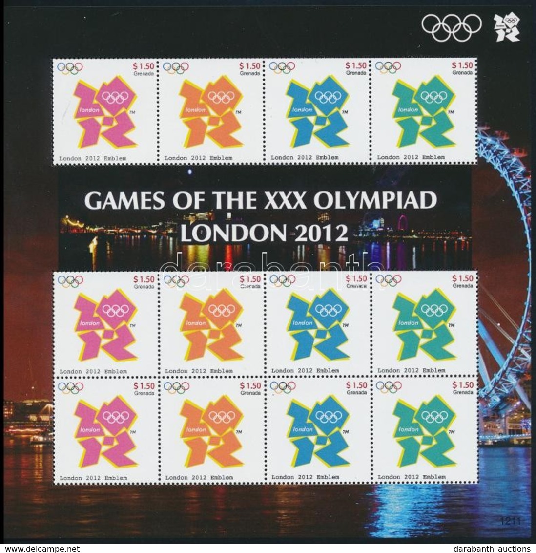 ** 2012 Nyári Olimpia Kisív Mi 6494-6497 - Andere & Zonder Classificatie