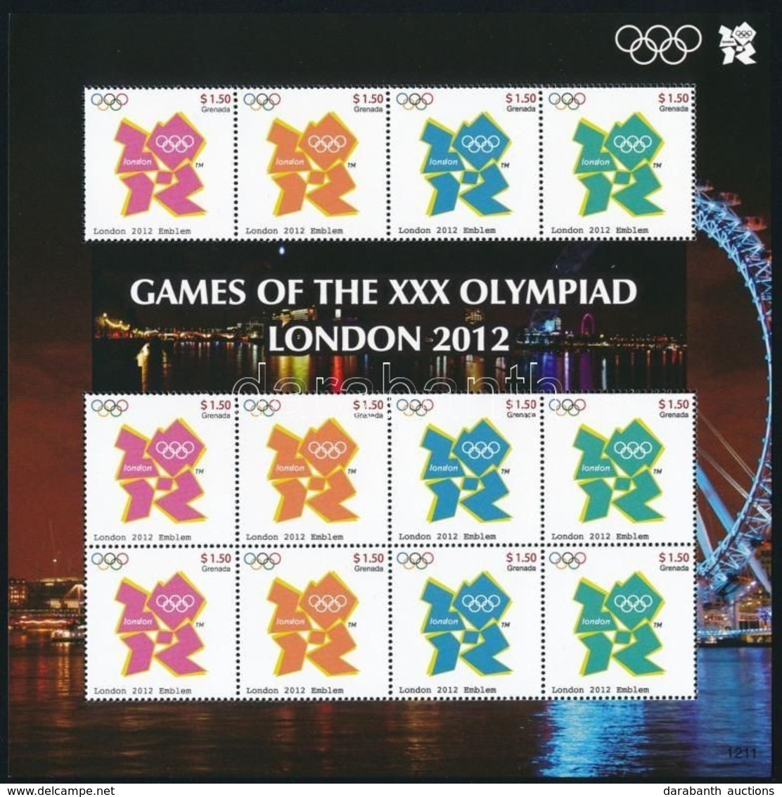 ** 2012 Nyári Olimpia Kisív Mi 6494-6497 - Andere & Zonder Classificatie