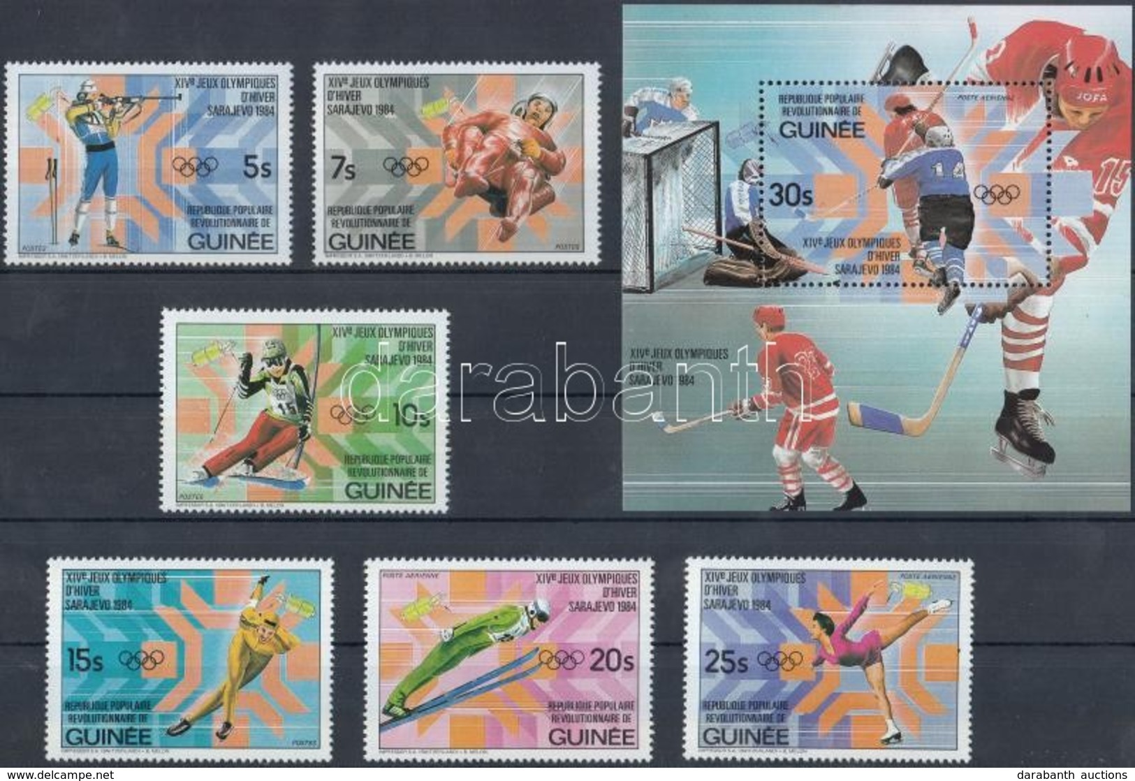 ** 1983 Téli Olimpia Sor Mi 964 A-969 A + Blokk Mi 71 A - Andere & Zonder Classificatie