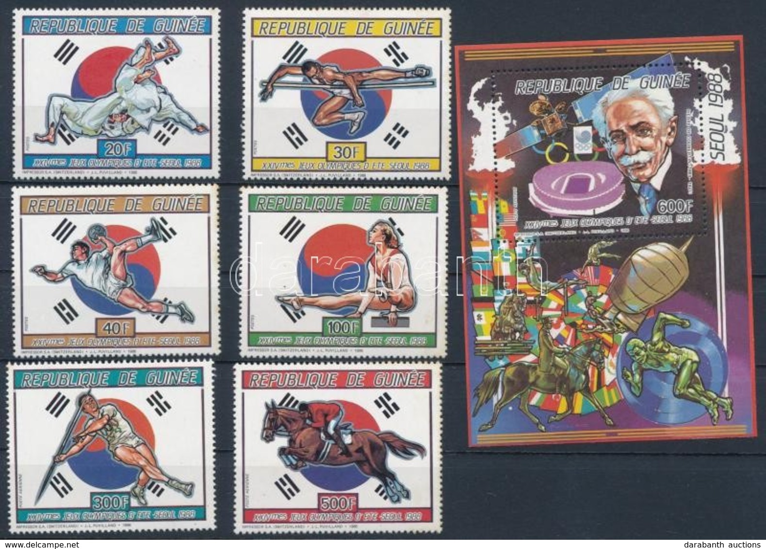 ** 1987 Szöuli Olimpia Sor + Blokk Mi 1139-1144 + 245 - Andere & Zonder Classificatie