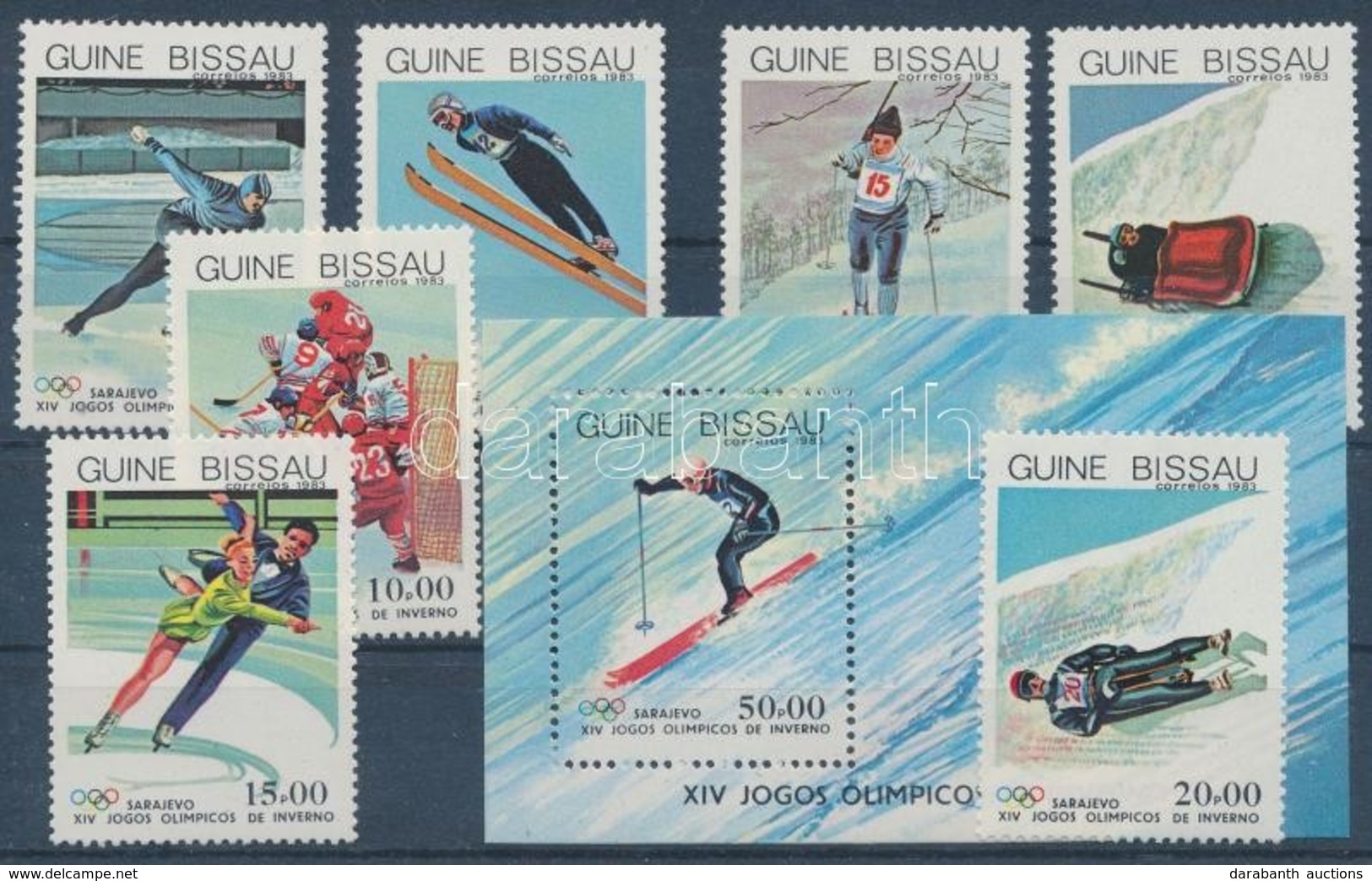 ** 1983 Téli Olimpia Sor + Blokk Mi 709-715 + 255 - Andere & Zonder Classificatie