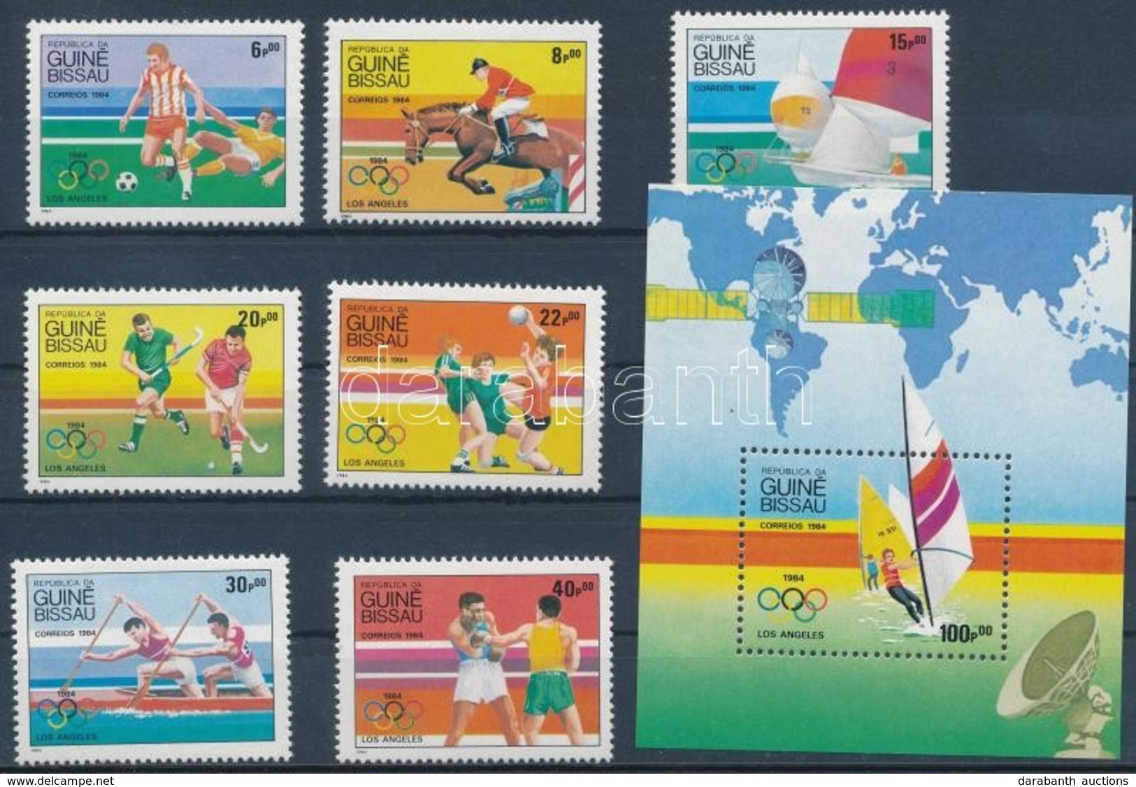 ** 1984 Los Angeles-i Olimpia Sor + Blokk Mi 765-771 + 260 - Andere & Zonder Classificatie