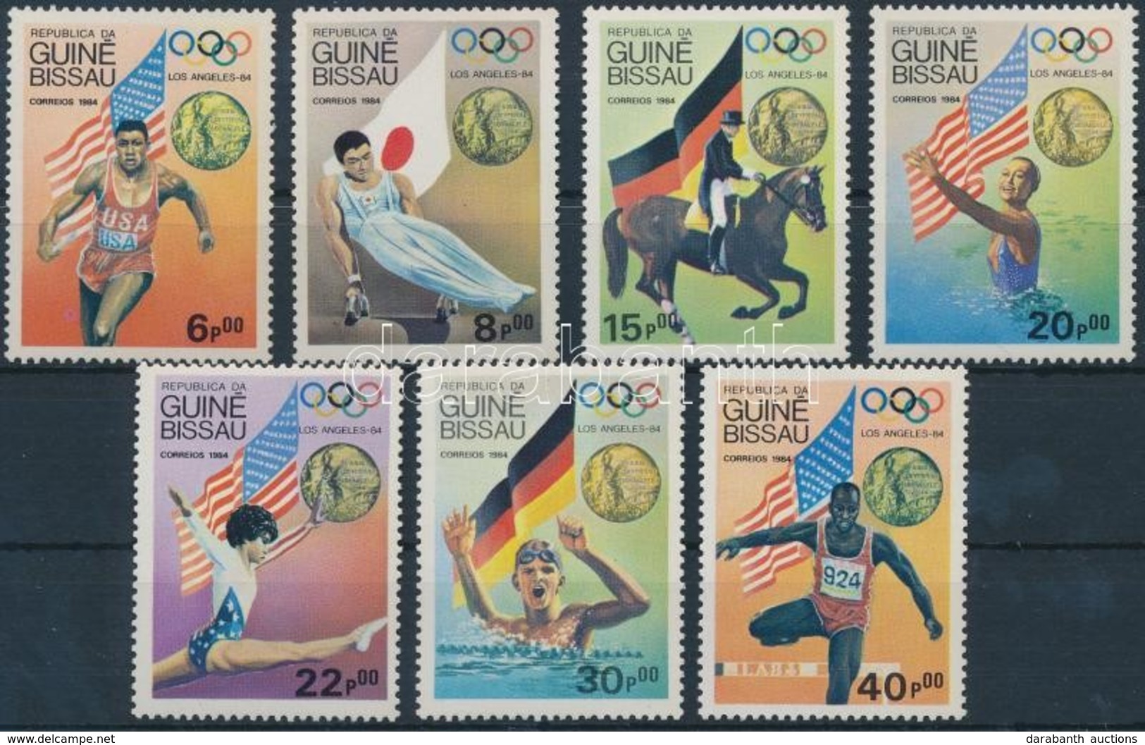 ** 1984 Olimpiai érmesek Sor Mi 818-824 - Andere & Zonder Classificatie