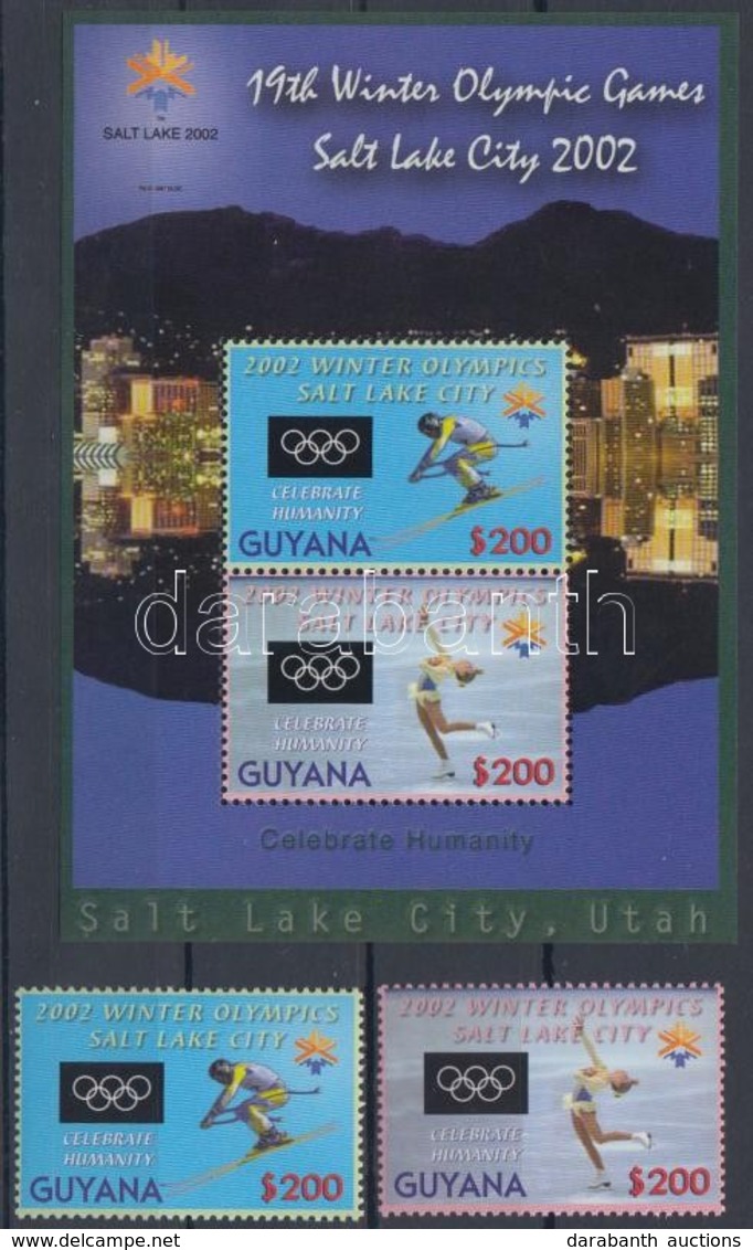 ** 2002 Téli Olimpia, Salt Lake City Sor Mi 7401-7402 + Blokk 736 - Andere & Zonder Classificatie