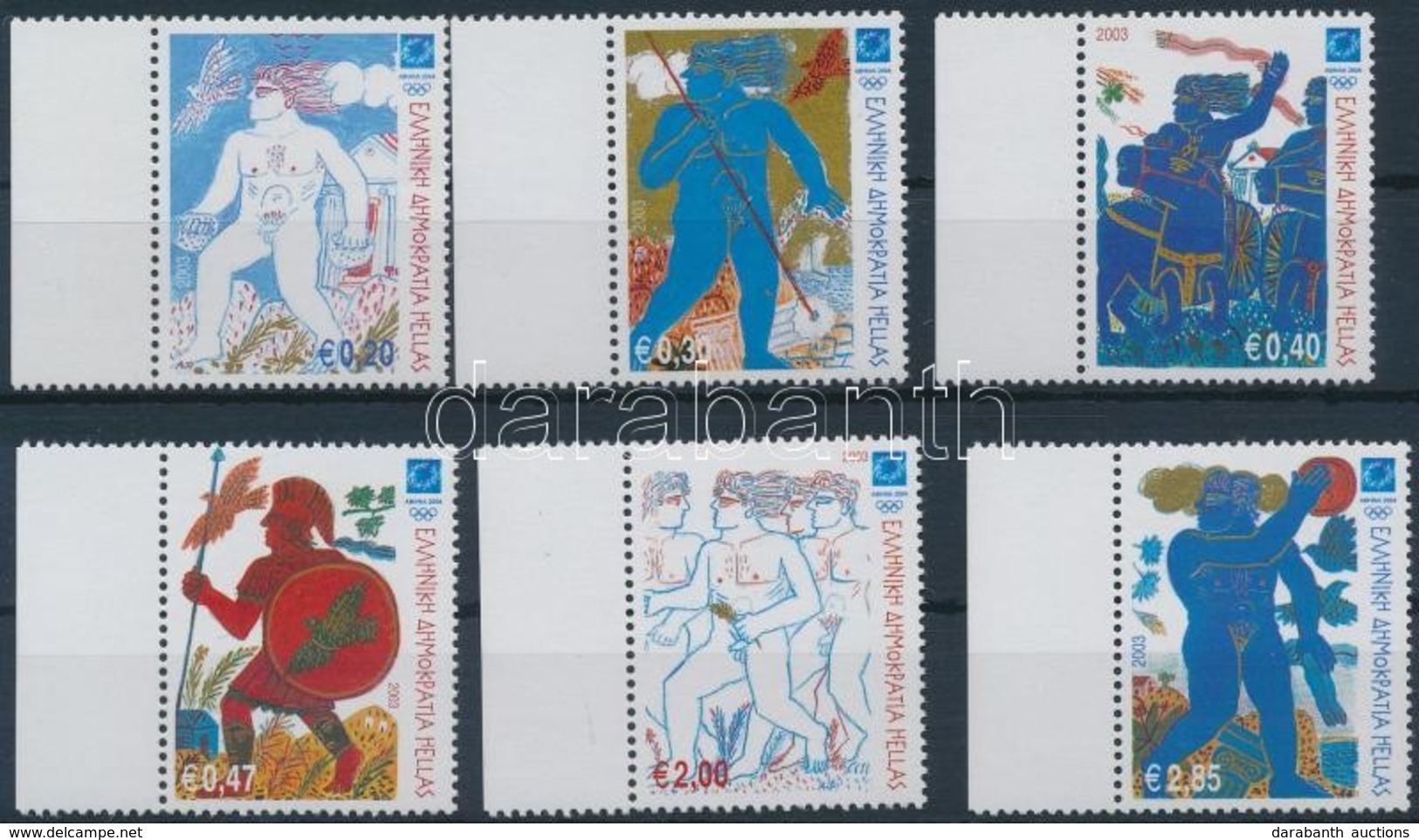 ** 2003 Athéni Nyári Olimpia ívszéli Sor Mi 2197-2202 - Andere & Zonder Classificatie