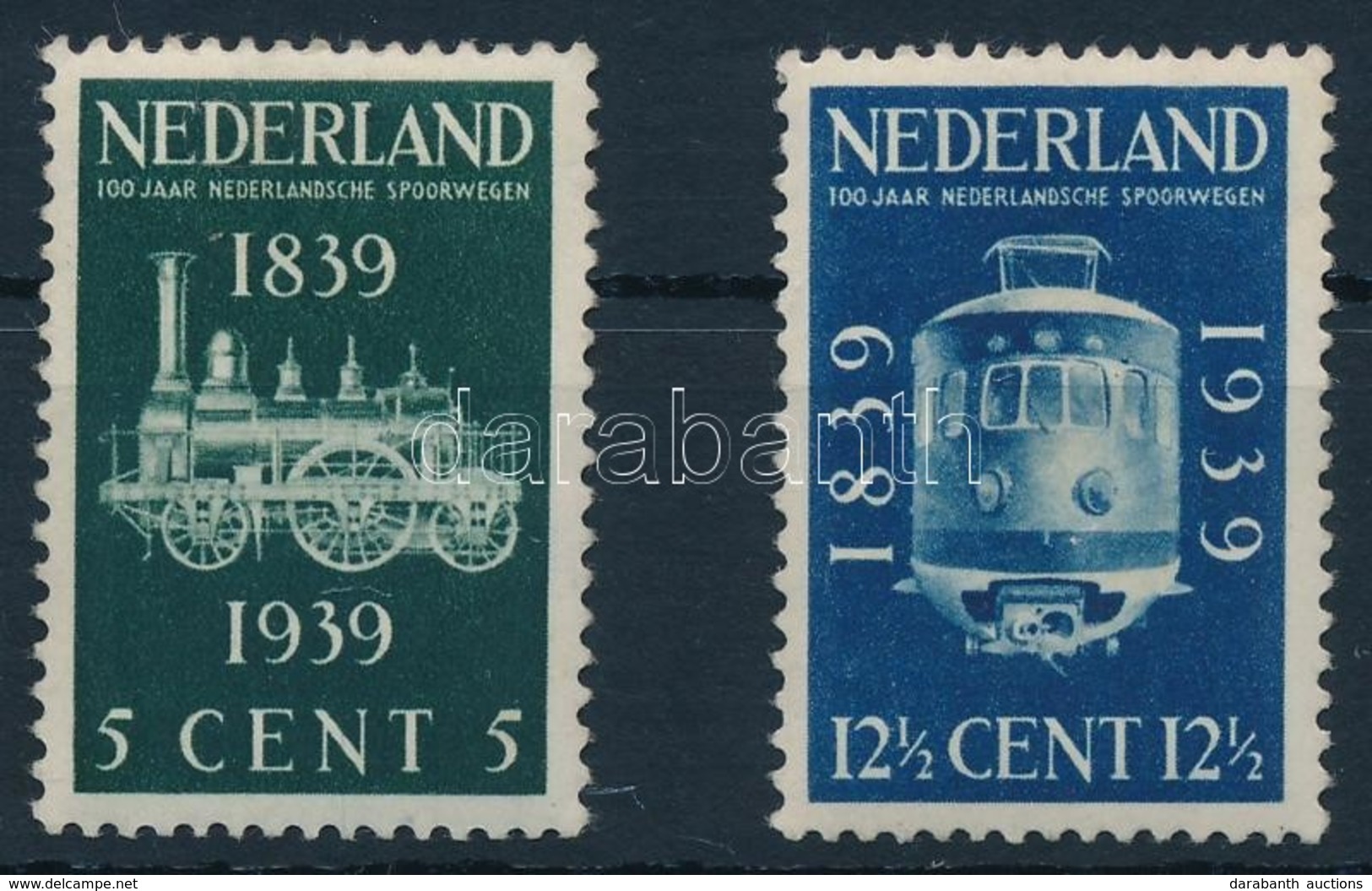 ** 1939  Vasút Sor Mi 334-335 - Andere & Zonder Classificatie