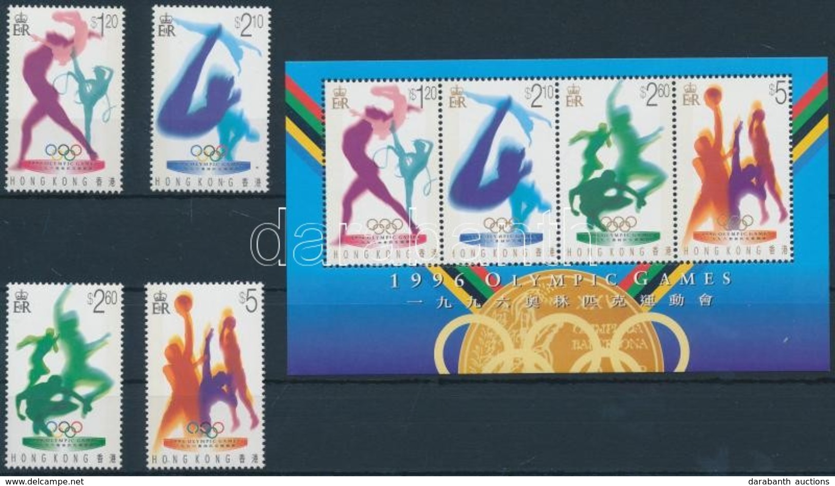 ** 1996 Atlantai Nyári Olimpia Sor Mi 762-765 Aa + Blokk Mi 39 - Andere & Zonder Classificatie