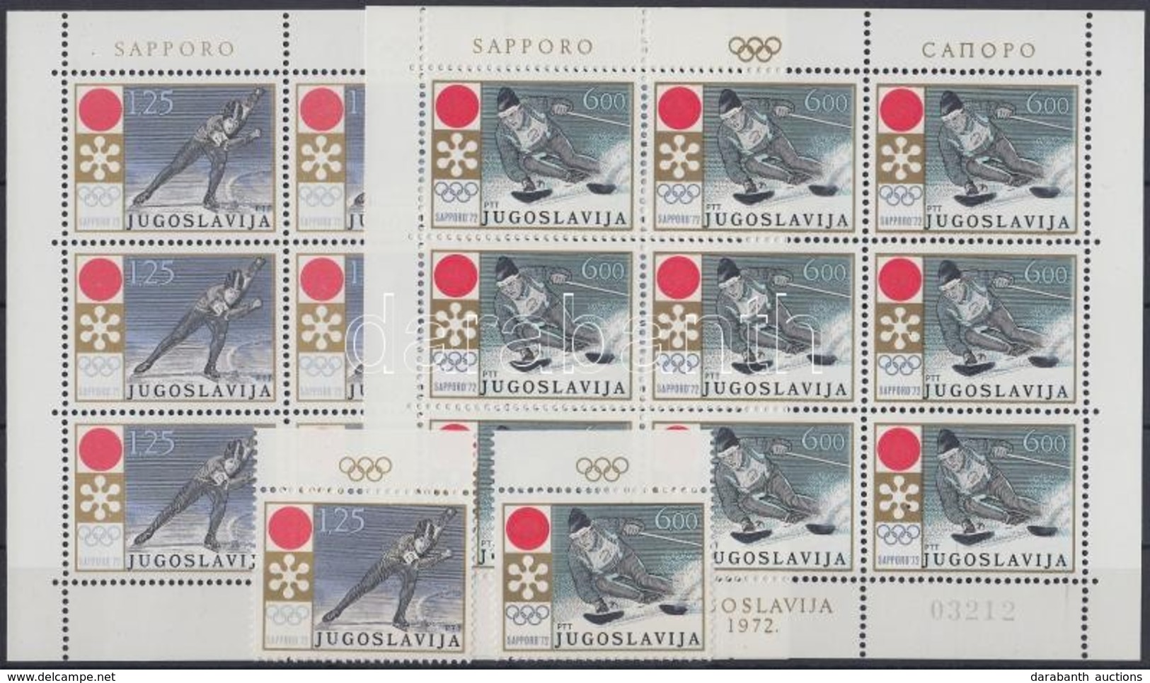 ** 1972 Sapporoi Téli Olimpia Sor + Kisívsor Mi 1447-1448 - Andere & Zonder Classificatie