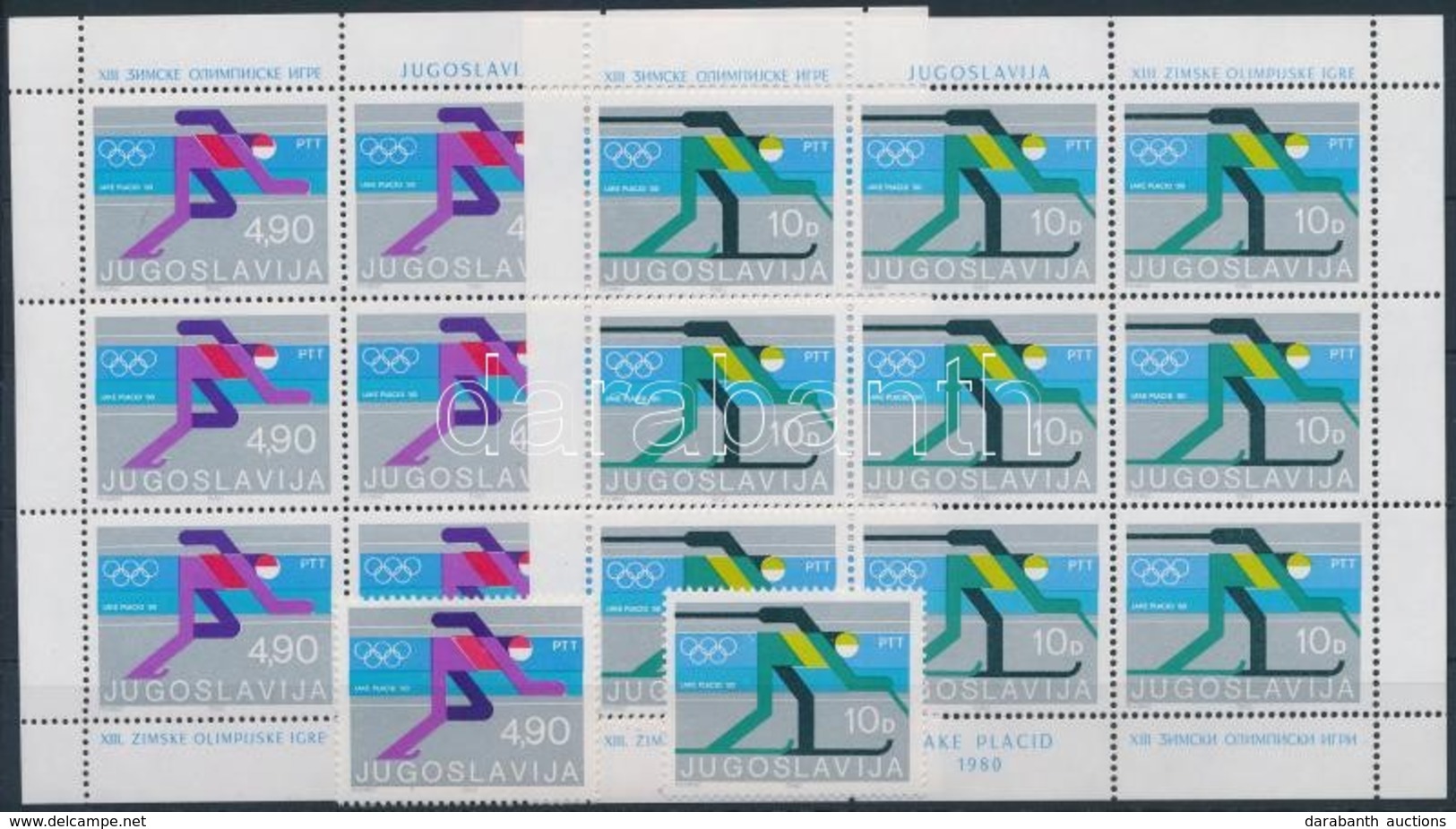 ** 1980 Téli Olimpia, Lake Placid Kisív Sor Mi 1821-1822 - Andere & Zonder Classificatie