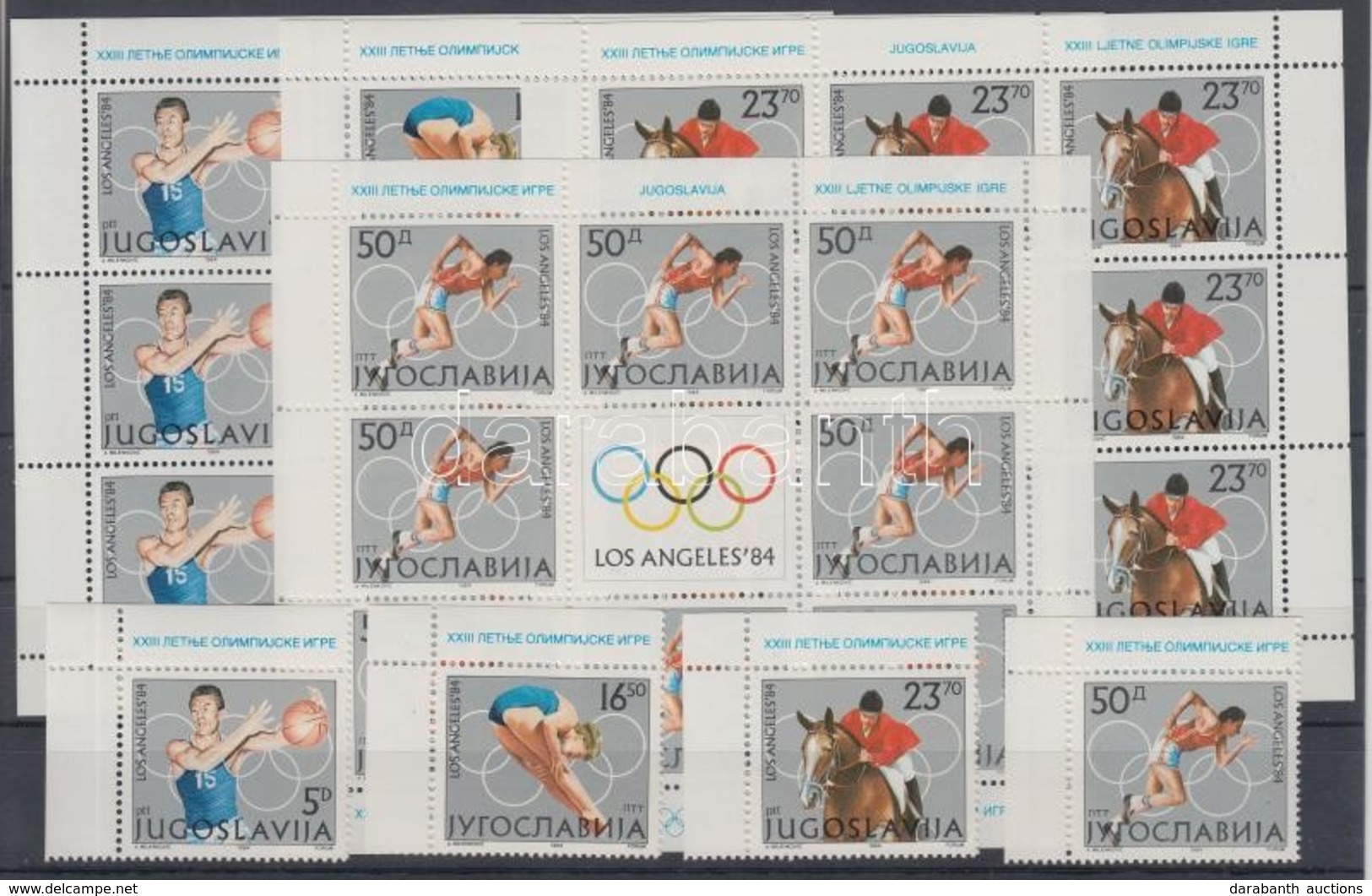 ** 1984 Nyári Olimpia ívsarki Sor + Kisívsor Mi 2048-2051 - Andere & Zonder Classificatie