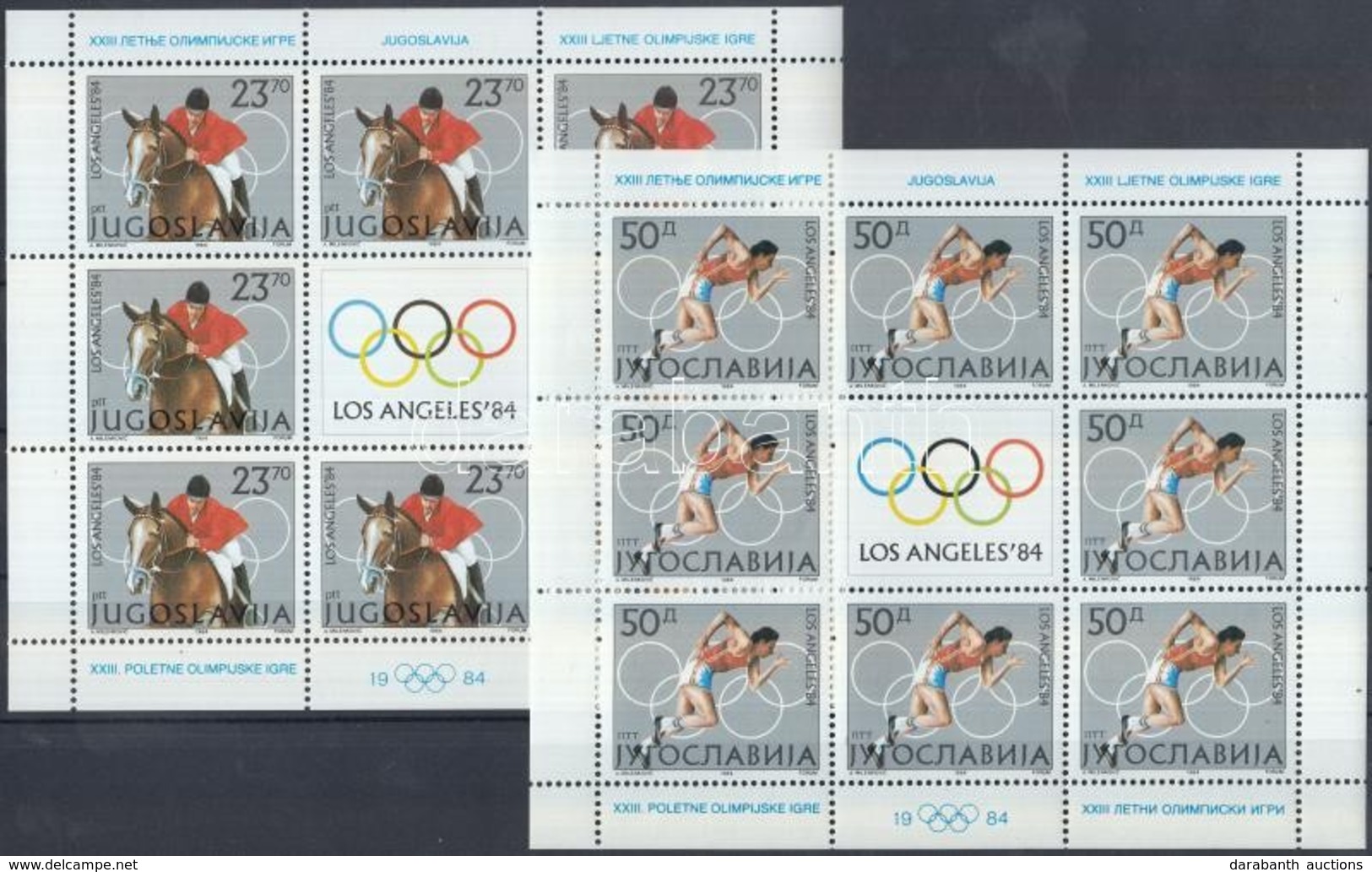 ** 1984 Nyári Olimpia, Los Angeles Kisívsor Mi 2048-2051 2 Db Stecklapon - Andere & Zonder Classificatie