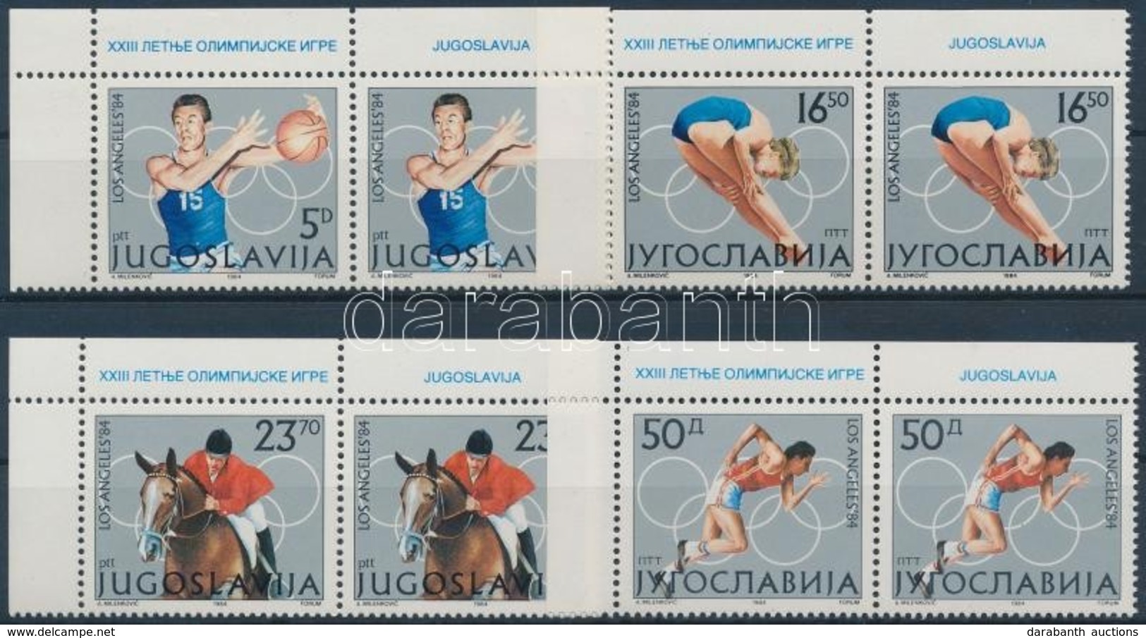 ** 1984 Nyári Olimpia, Los Angeles Sor ívsarki Párokban Mi 2048-2051 - Andere & Zonder Classificatie