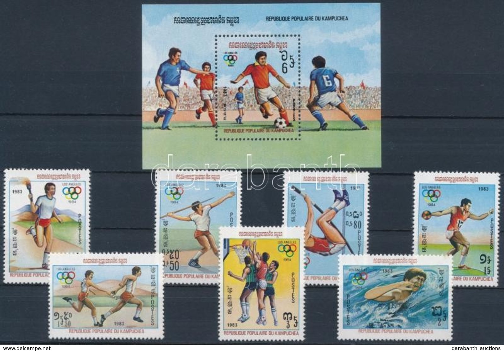 ** 1983 Nyári Olimpia, Los Angeles Sor Mi 454-460 + Blokk 128 - Andere & Zonder Classificatie