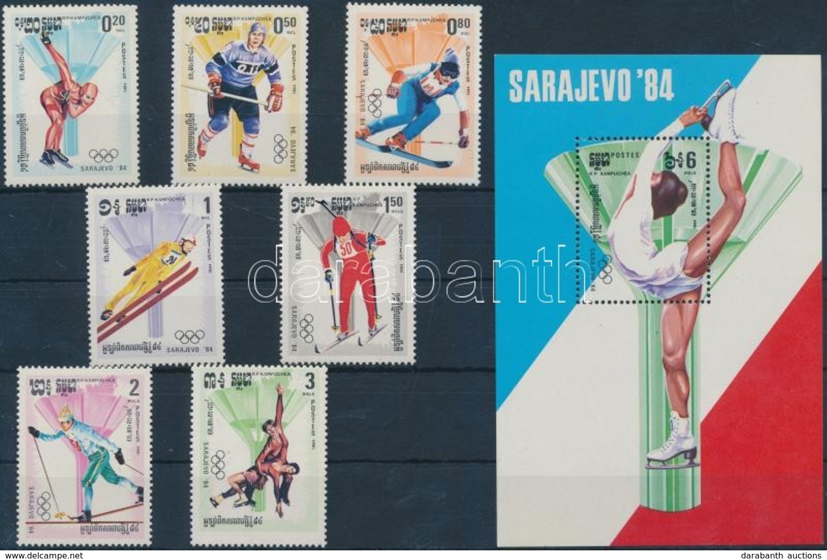 ** 1984 Szarajevói Téli Olimpia Sor 538-544 + Blokk 135 - Andere & Zonder Classificatie