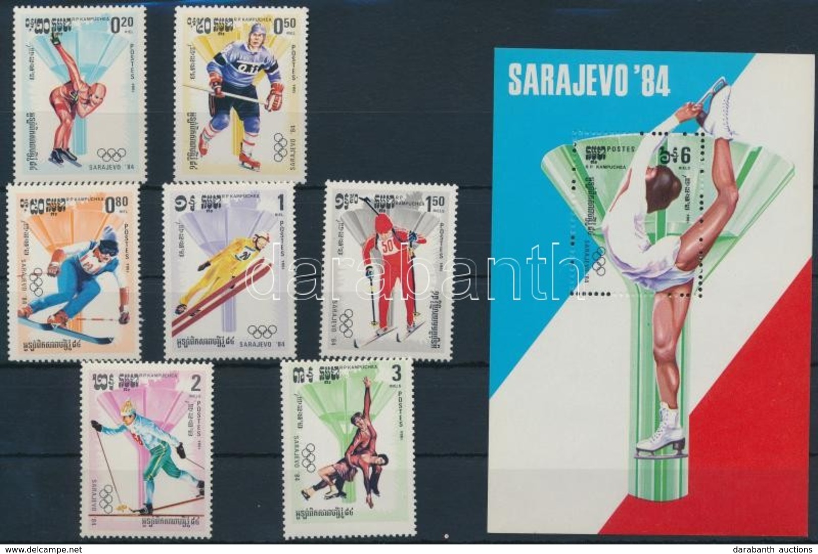 ** 1984 Szarajevói Téli Olimpia Sor 538-544 + Blokk 135 - Altri & Non Classificati