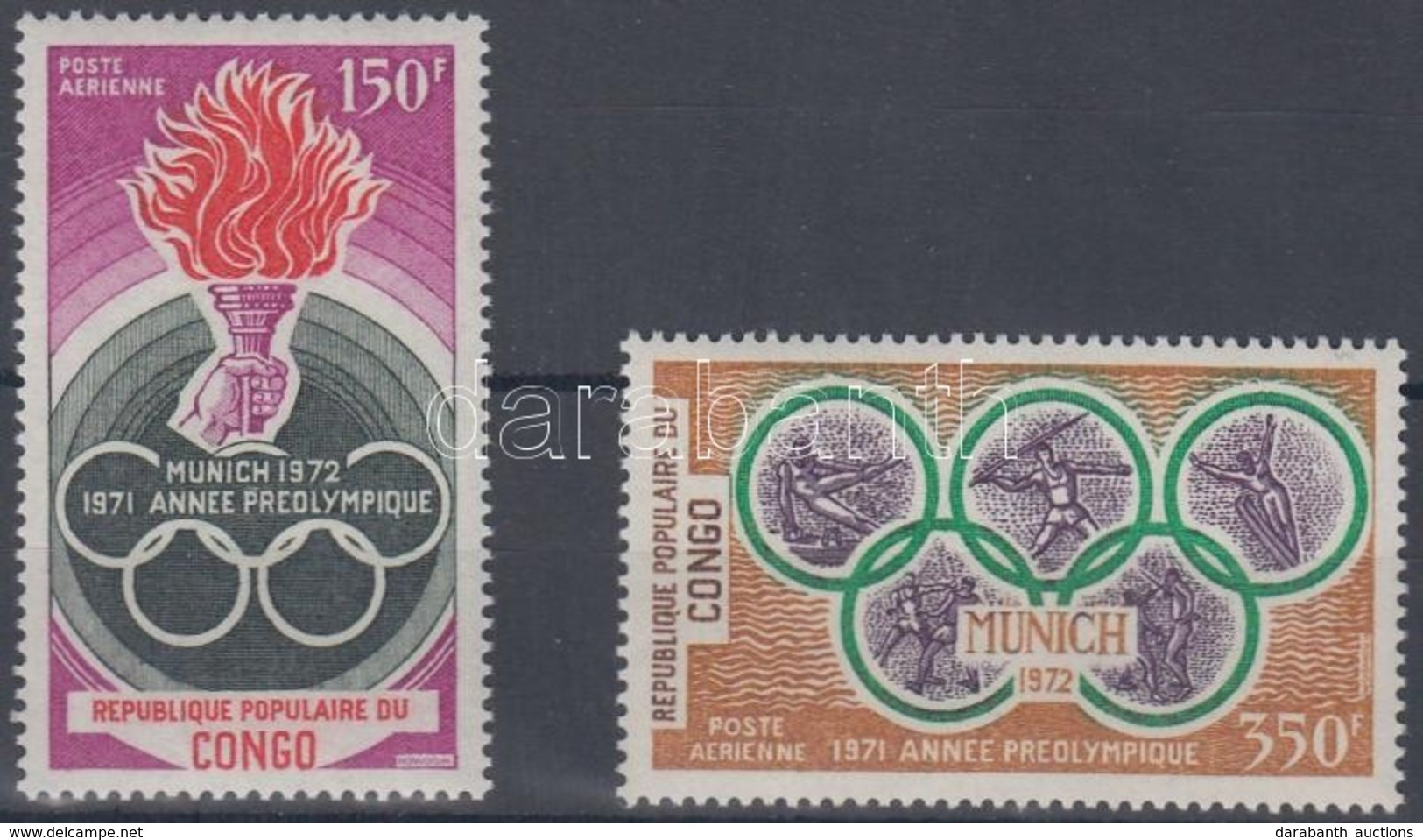 ** 1971 Müncheni Nyári Olimpia Sor Mi 312-313 - Andere & Zonder Classificatie