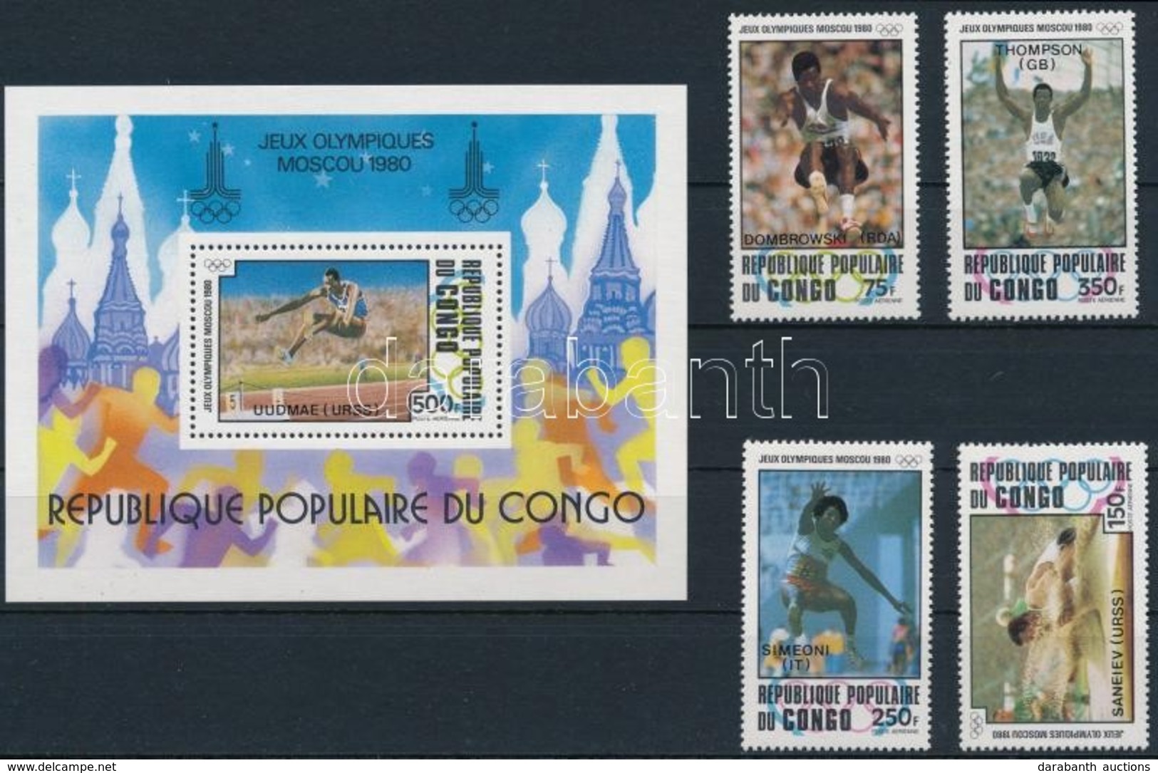 ** 1980 Olimpia Sor Mi 786-789 + Blokk Mi 26 - Andere & Zonder Classificatie