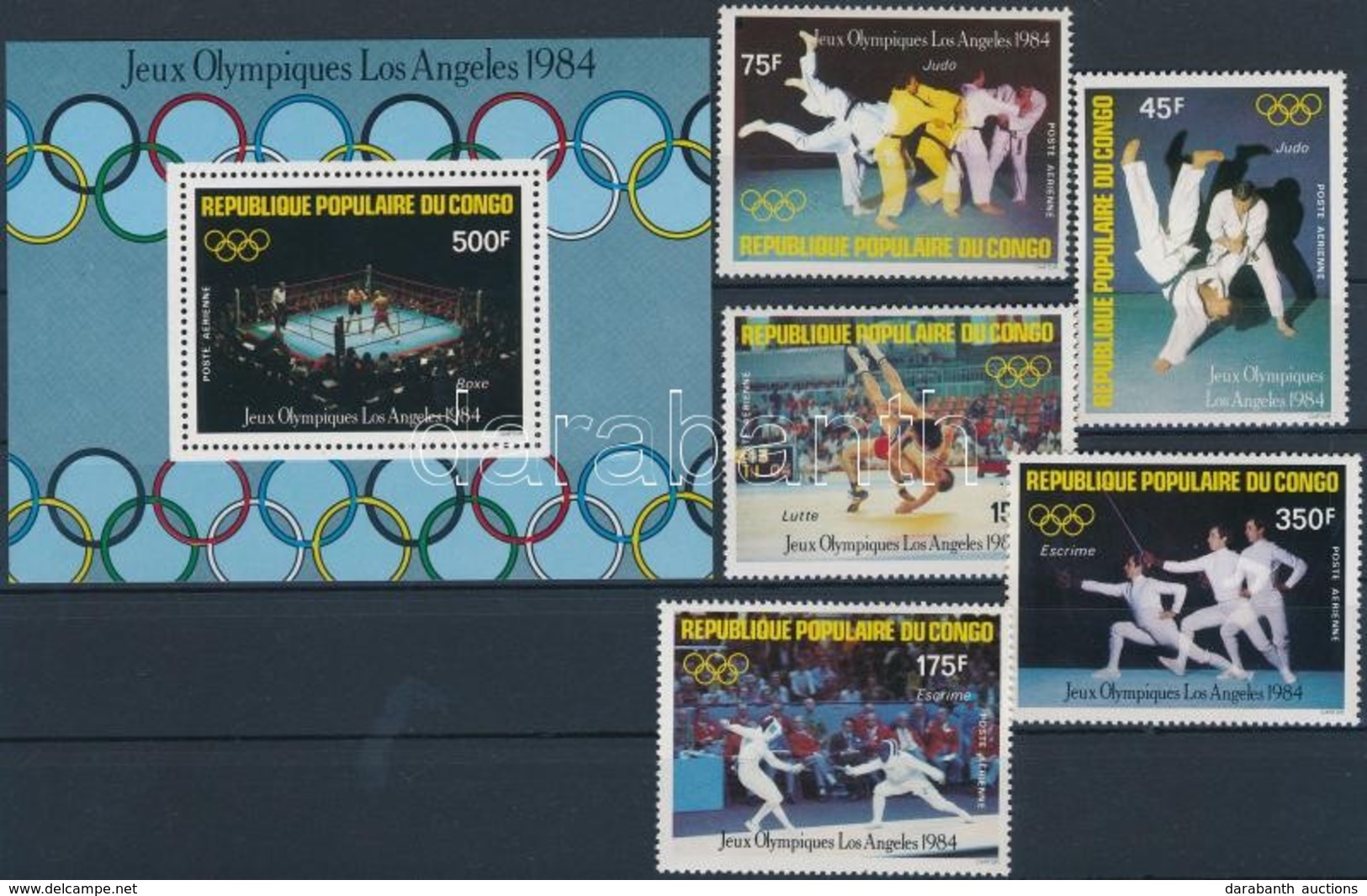 ** 1984 Los Angeles-i Olimpia Sor Mi 946-950 + Blokk 35 - Andere & Zonder Classificatie