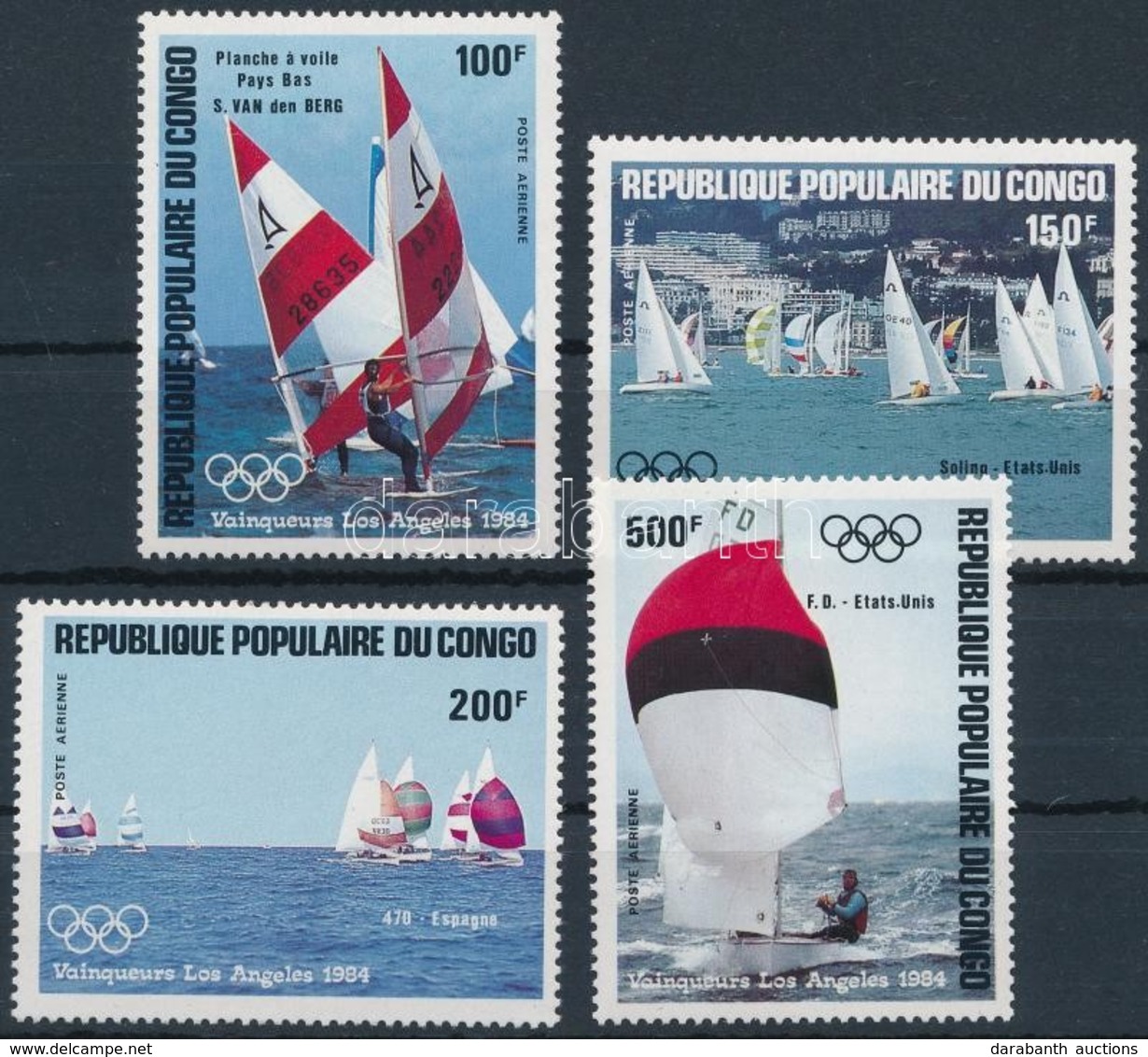 ** 1984 Olimpiai érmesek, Vitorlások Sor Mi 980-983 - Andere & Zonder Classificatie