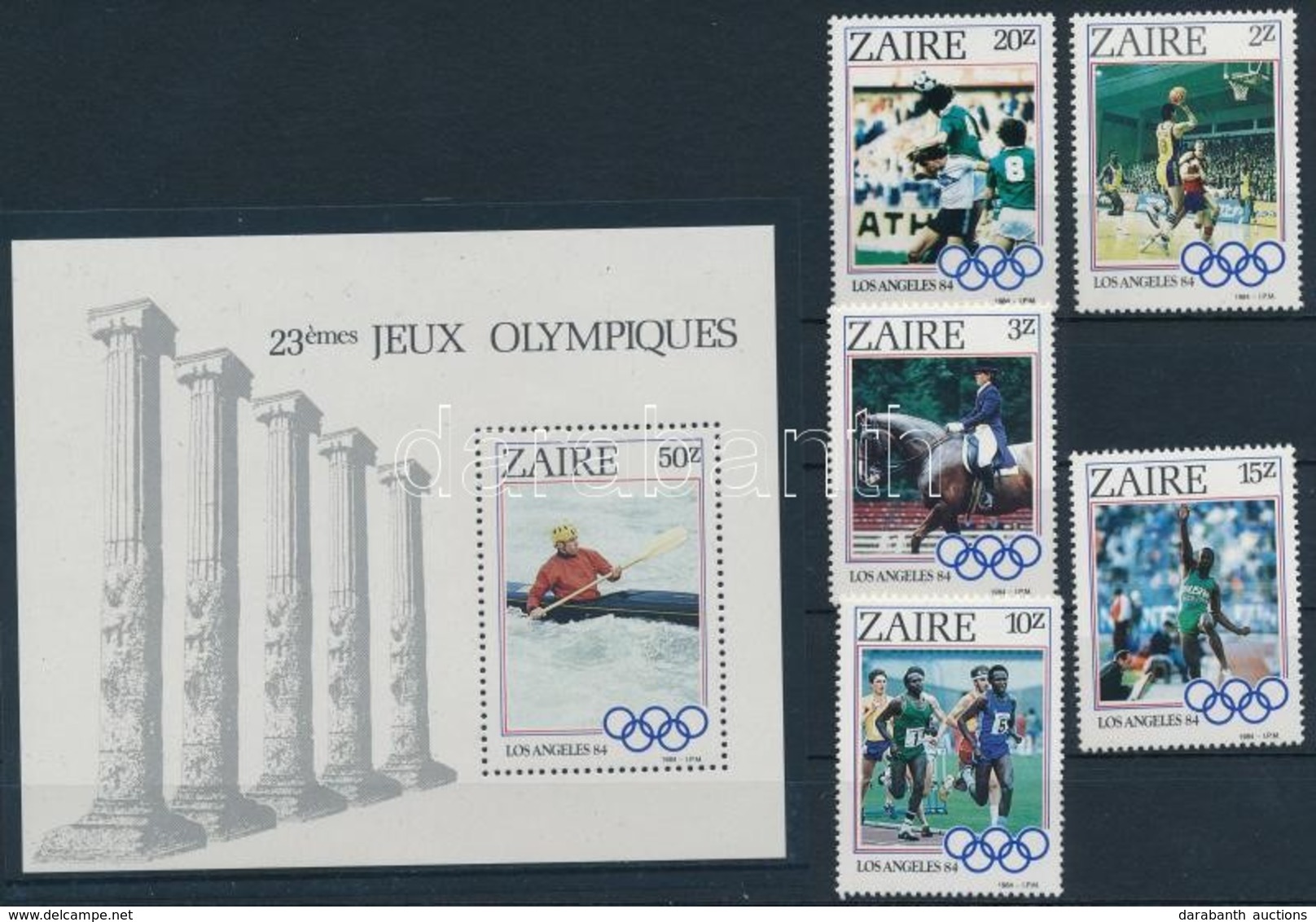 ** 1984 Nyári Olimpia Sor Mi 861-865 + Blokk Mi 49 - Andere & Zonder Classificatie