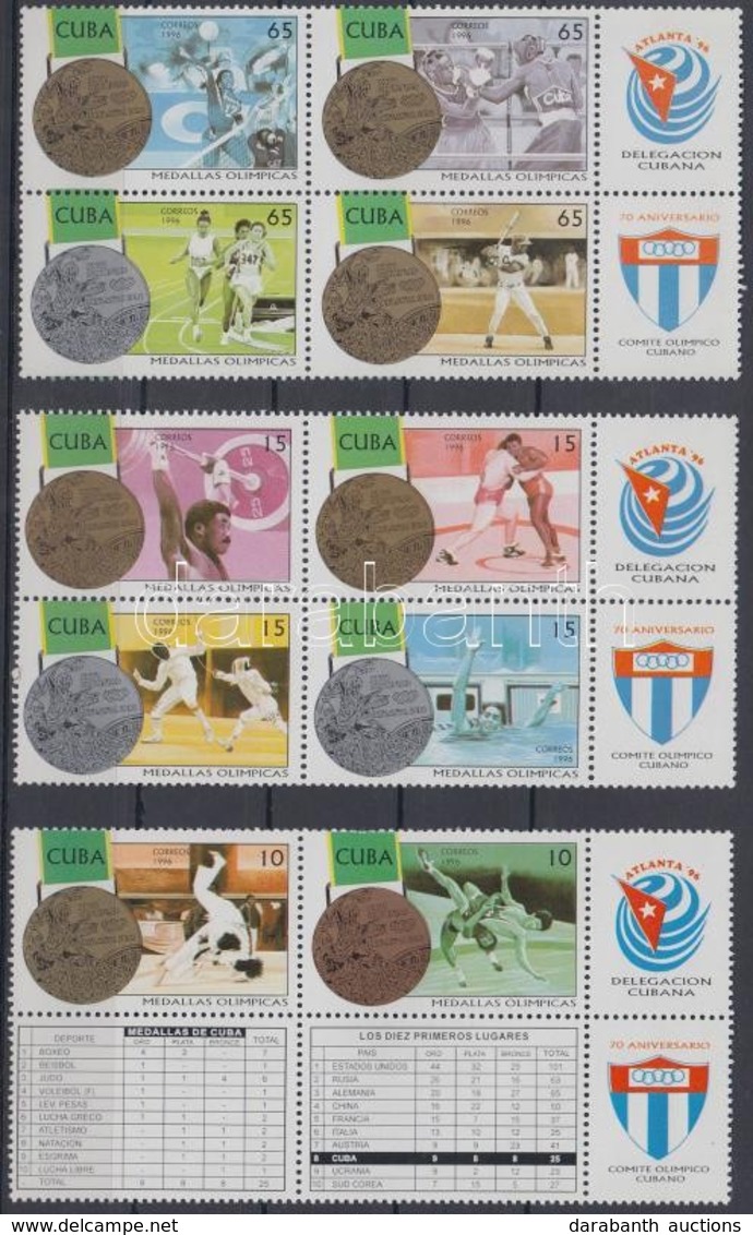 ** 1996 Olimpiai érmesek Sor 3 Hatostömbben Mi 3966-3975 - Andere & Zonder Classificatie