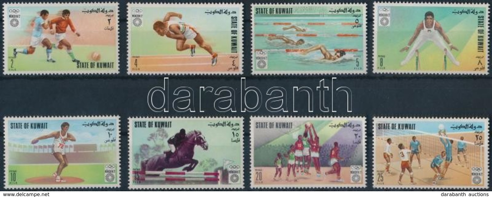 ** 1972 Nyári Olimpia Sor Mi 543-550 - Andere & Zonder Classificatie