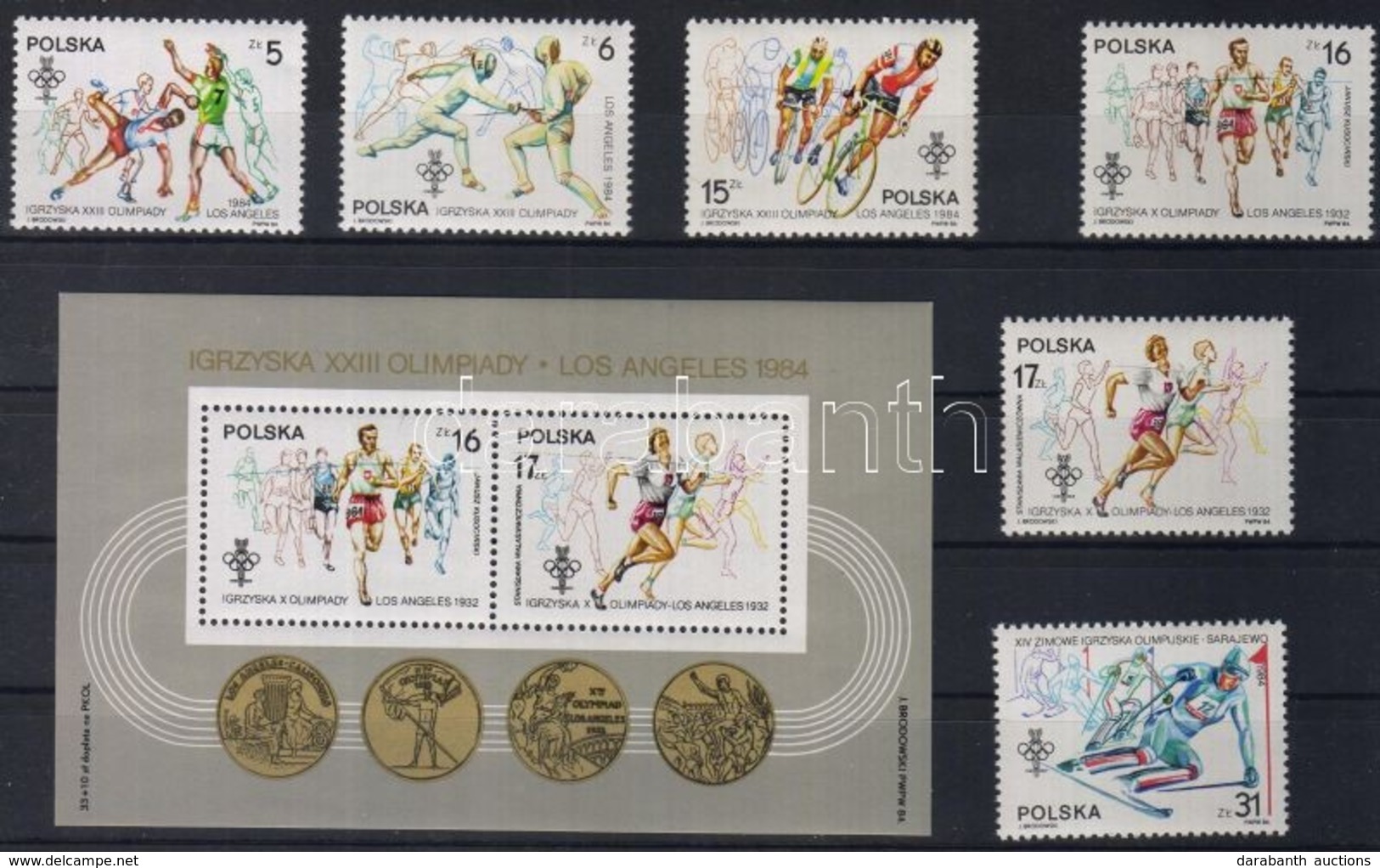 ** 1984 Olimpiák:Szarajevo és Los Angeles Mi 2913-2918 + Blokk Mi 94 - Andere & Zonder Classificatie