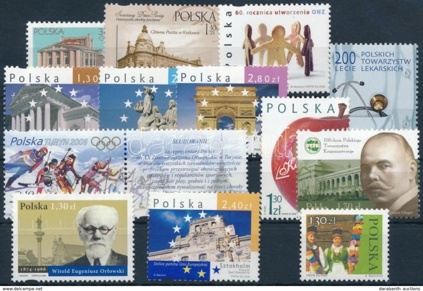** 2005 2005-2006 13 Bélyeg (sorokkal),
2005-2006 13 Stamps (with Sets) - Altri & Non Classificati