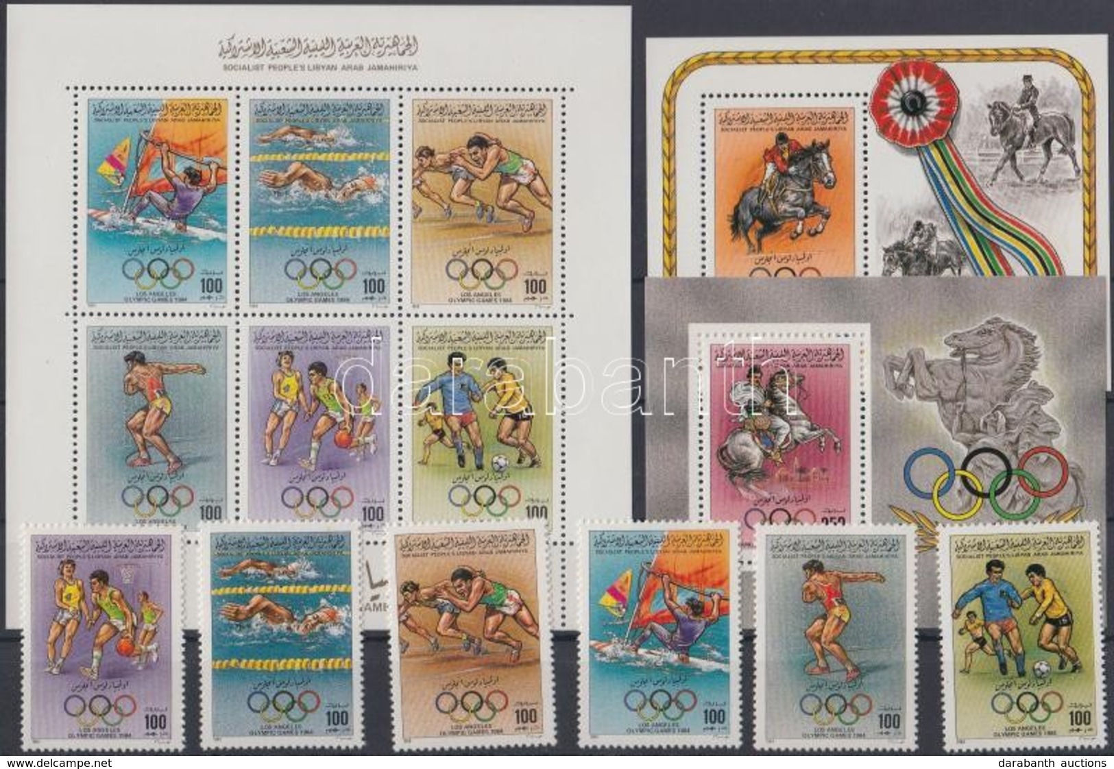 ** 1984 Nyári Olimpia, Los Angeles Sor Mi 1379-1384 A + Blokksor 84-86 A - Andere & Zonder Classificatie