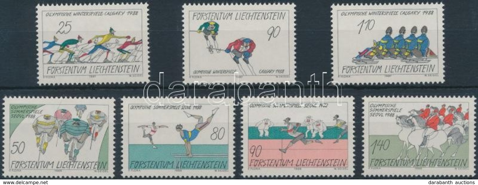 ** 1987-1988 Olimpiai Játékok Sorok Mi 934-936, 947-950 - Andere & Zonder Classificatie
