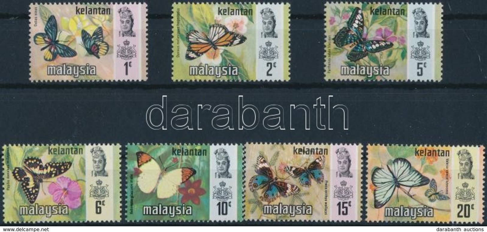 ** Kelantan 1971 Lepkék Sor Mi 97-103 I - Andere & Zonder Classificatie