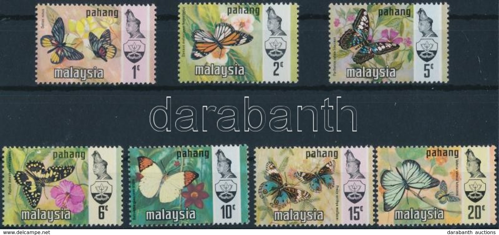 ** Pahang 1971 Lepkék Sor Mi 83-89 - Andere & Zonder Classificatie