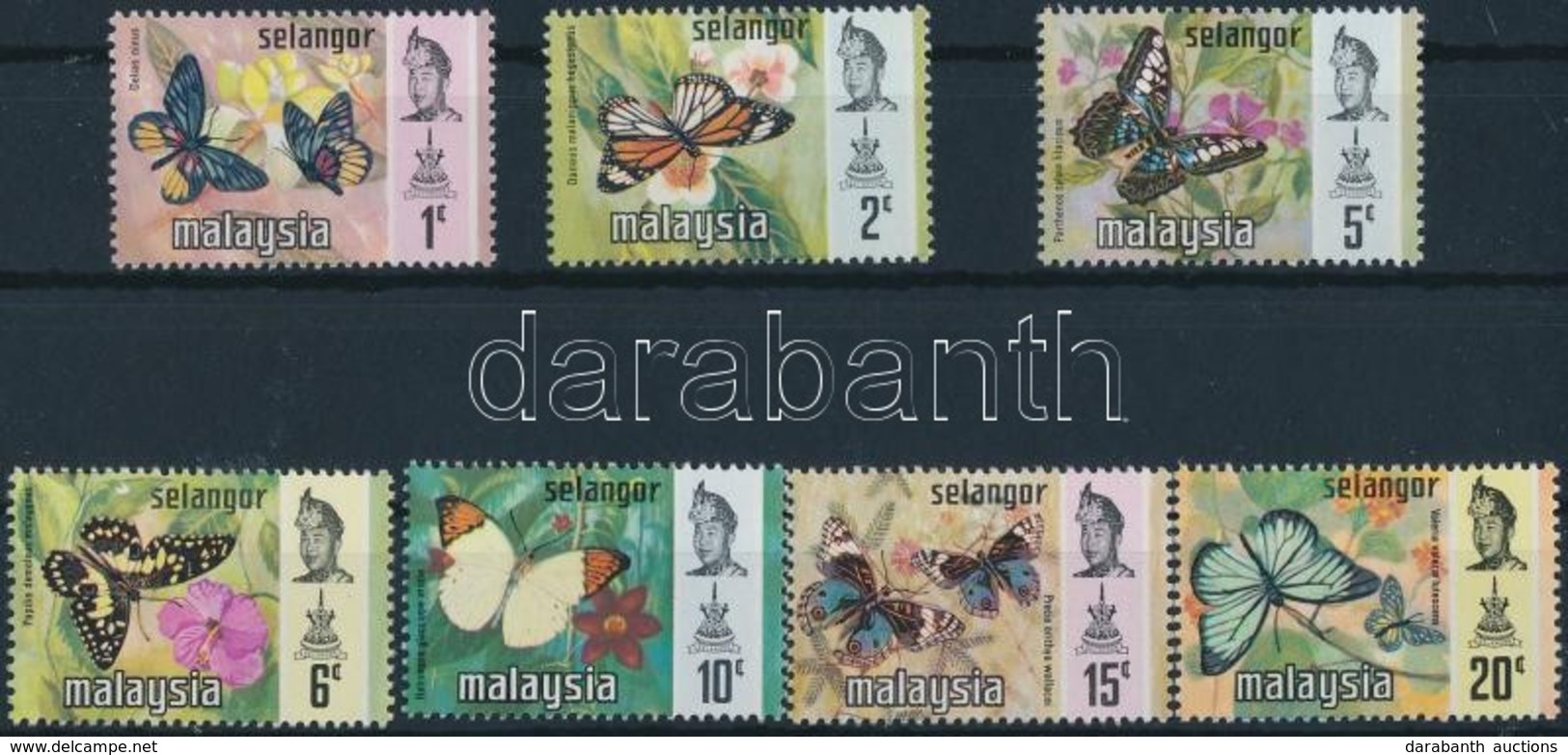 ** Selangor 1971 Lepkék Sor Mi 105-111 I - Altri & Non Classificati