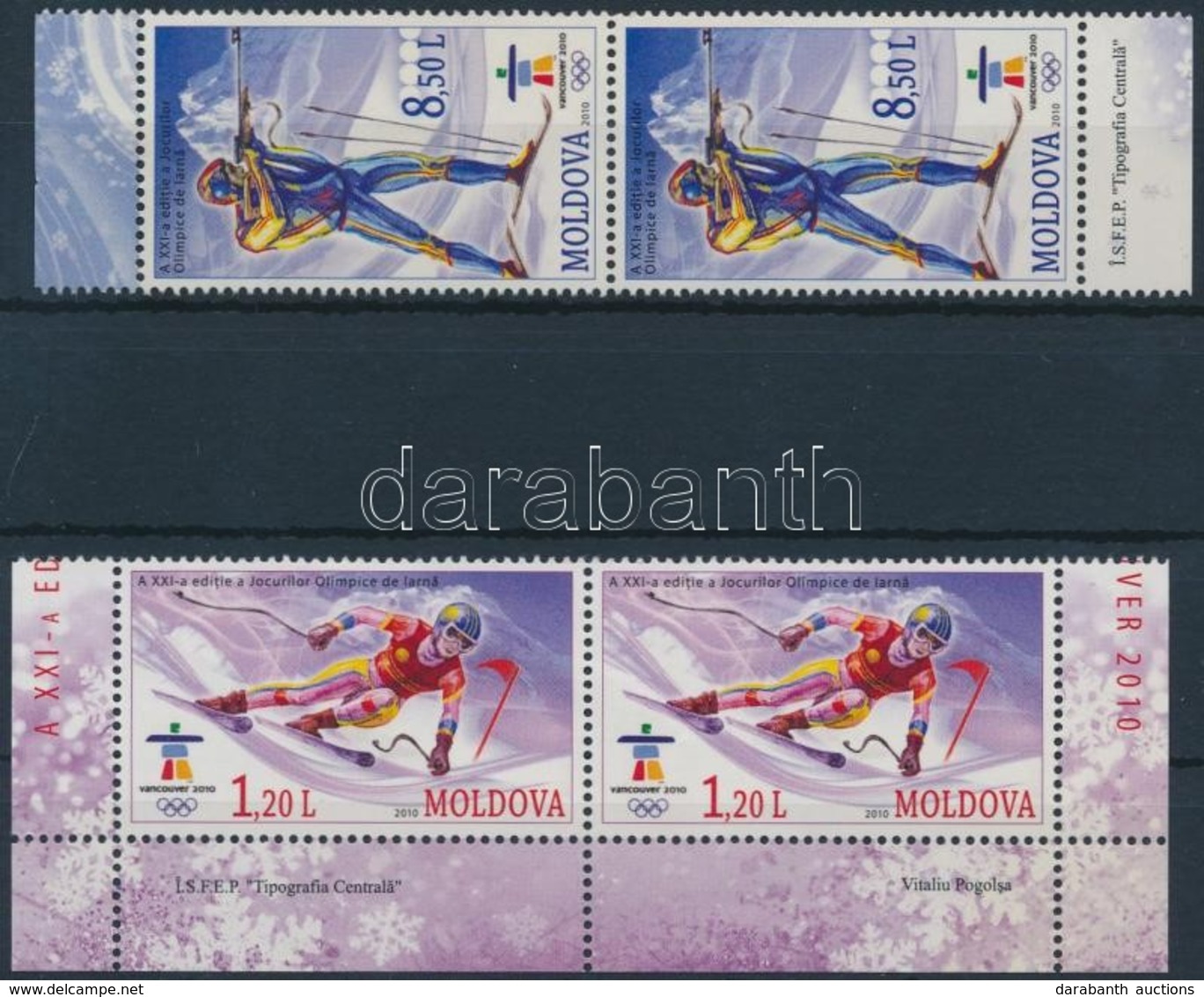 ** 2010 Téli Olimpia Sor ívszéli/sarki Párokban Mi 689-690 - Altri & Non Classificati