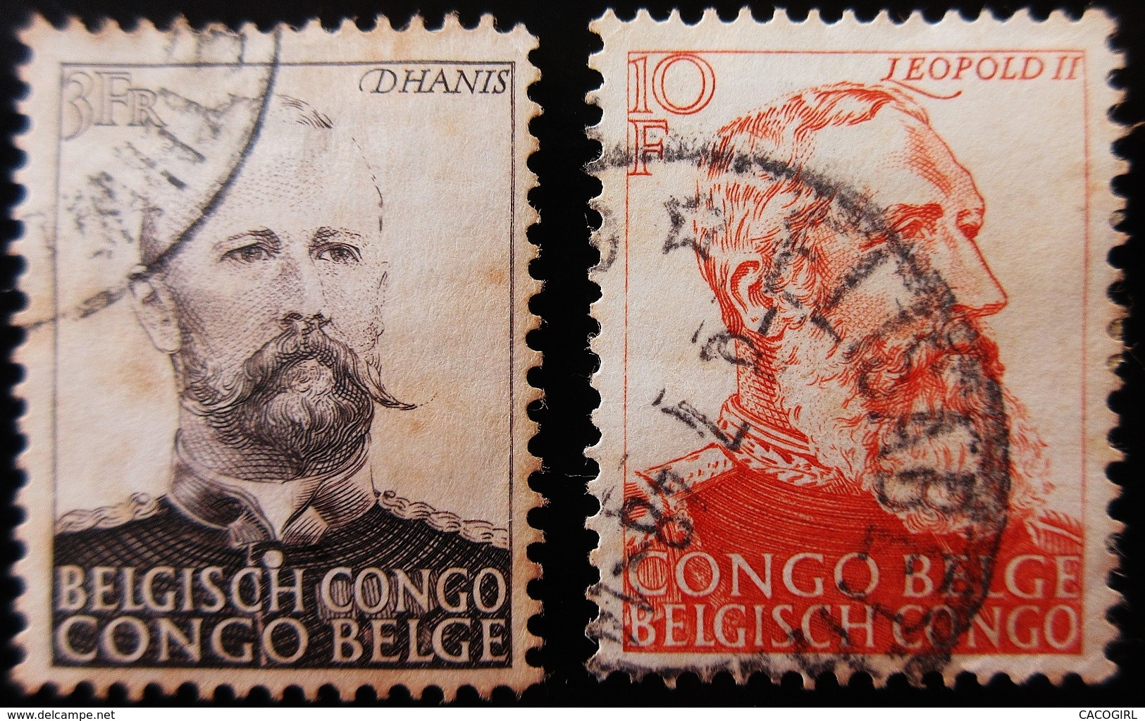 1947/1951 CONGO BELGE Yt 276 , 301, LEOPOLD II - DHANIS - Oblitérés