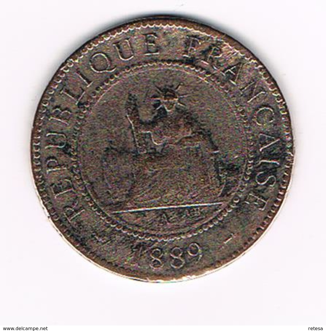 //  FRENCH  INDO - CHINE  1 CENT  1889 A - Altri & Non Classificati