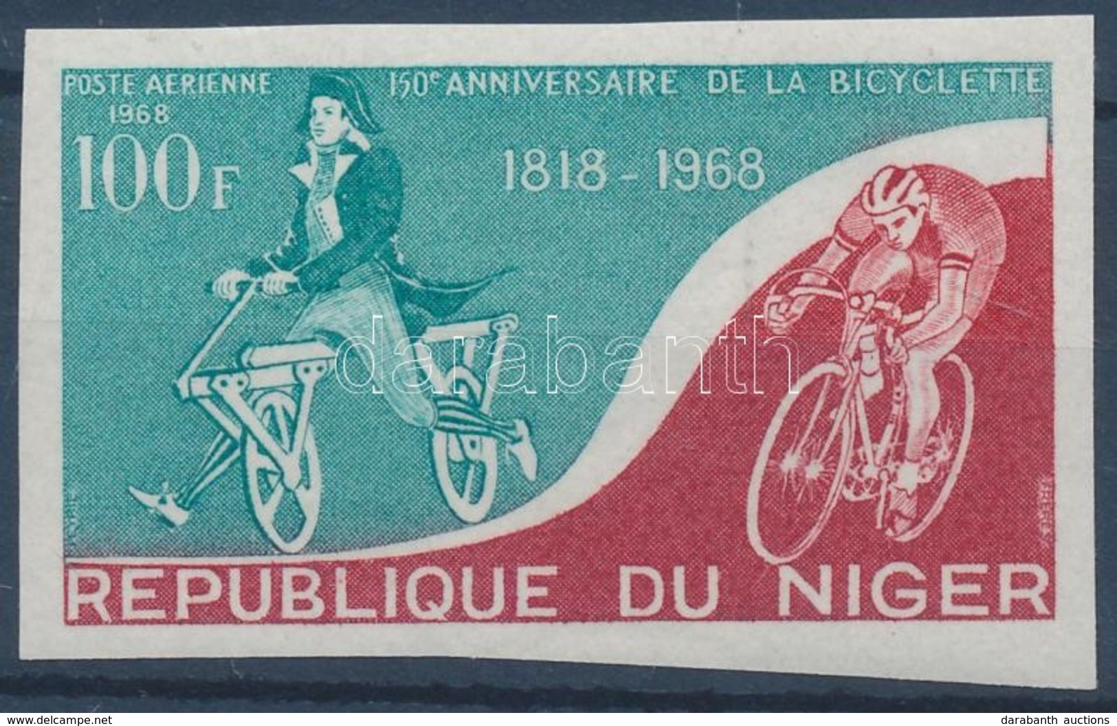 ** 1968 150 éves A Kerékpár Vágott Bélyeg Mi 187 - Andere & Zonder Classificatie