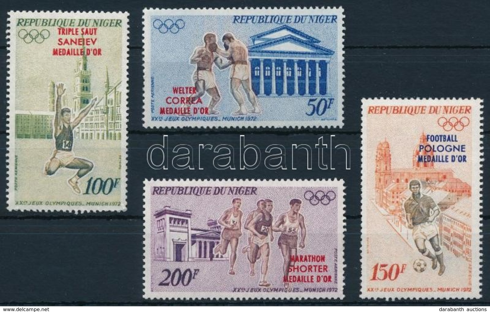 ** 1972 Olimpiai Aranyérmesek Sor Mi 348-351 - Andere & Zonder Classificatie