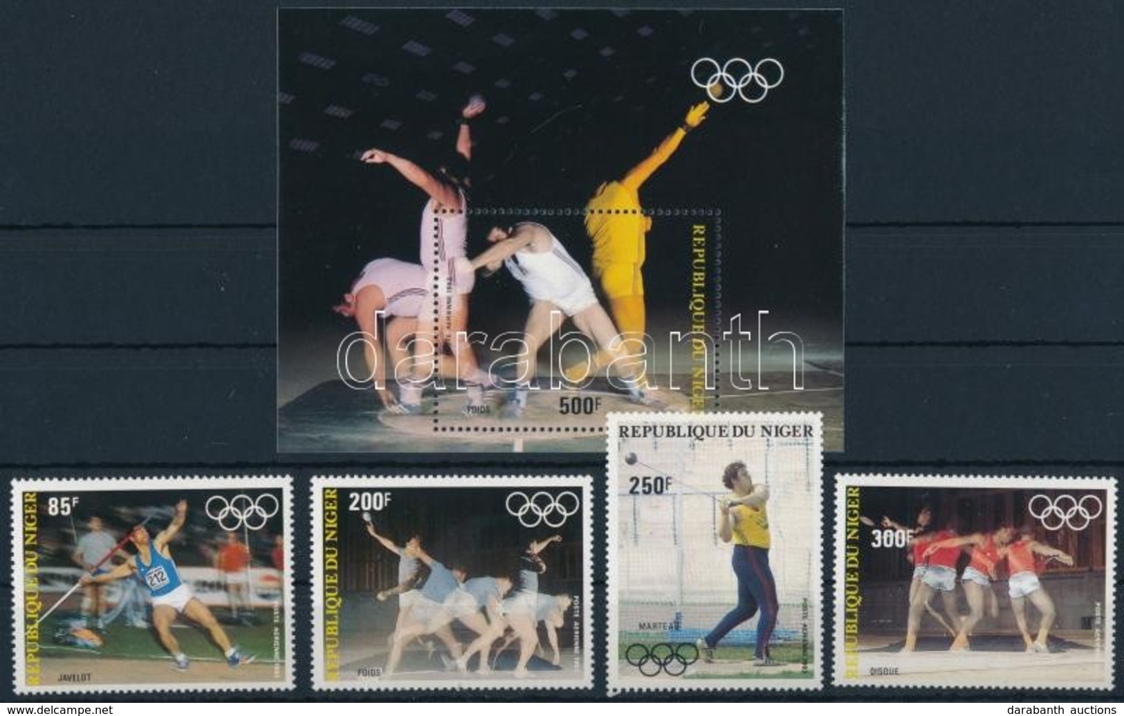 ** 1983 Nyári Olimpia, Los Angeles Sor Mi 846-849 + Blokk 40 - Andere & Zonder Classificatie