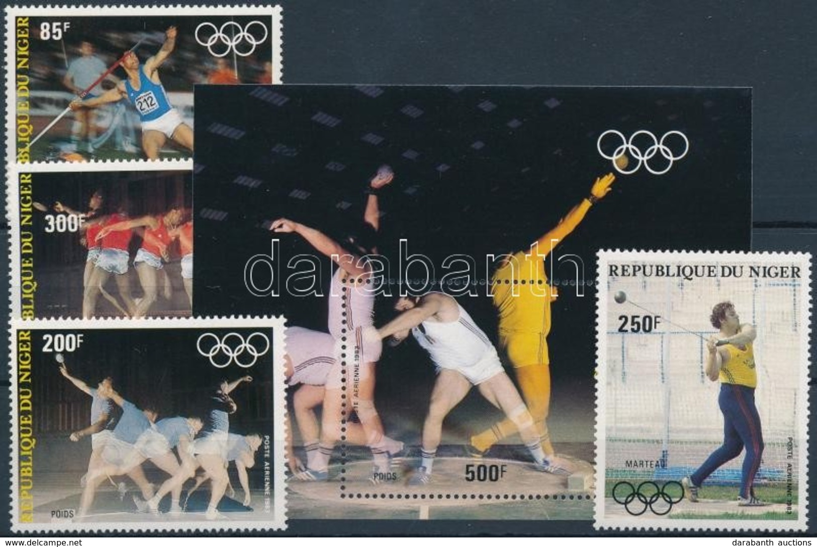 ** 1983 Nyári Olimpia, Los Angeles Sor Mi 846-849 + Blokk 40 - Andere & Zonder Classificatie