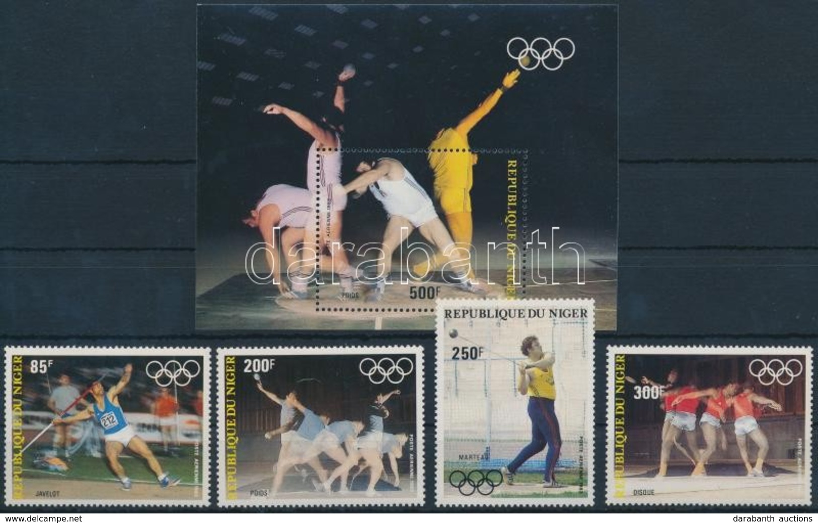 ** 1983 Nyári Olimpiai, Los Angeles Sor Mi 846-850 + Blokk 40 - Andere & Zonder Classificatie