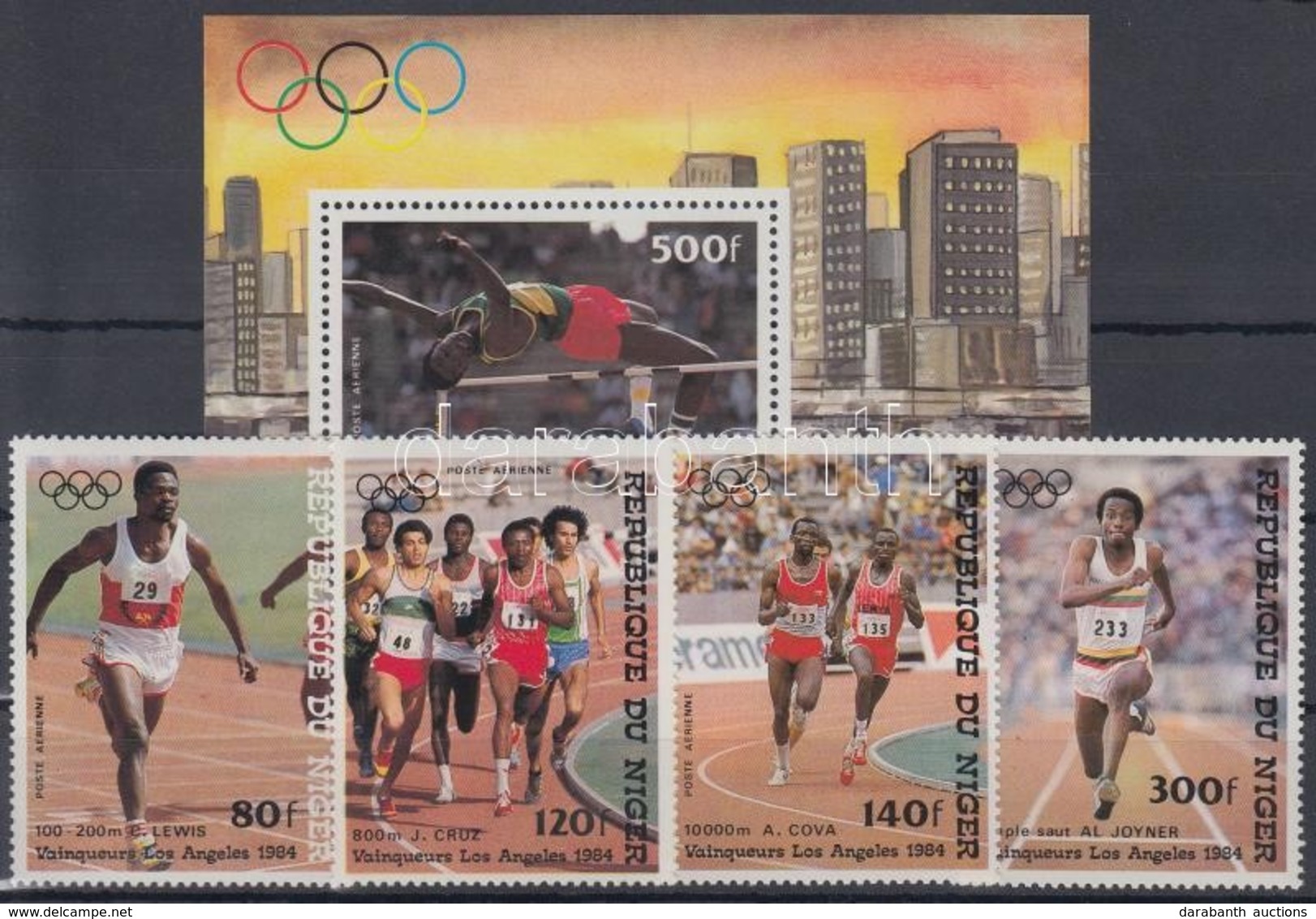 ** 1984 Nyári Olimpia érmesei Sor Mi 900-903 + Blokk 42 - Andere & Zonder Classificatie