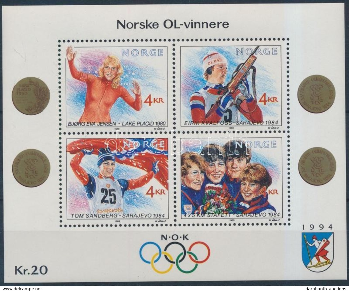 ** 1989 Téli Olimpia Blokk Mi 12 - Andere & Zonder Classificatie