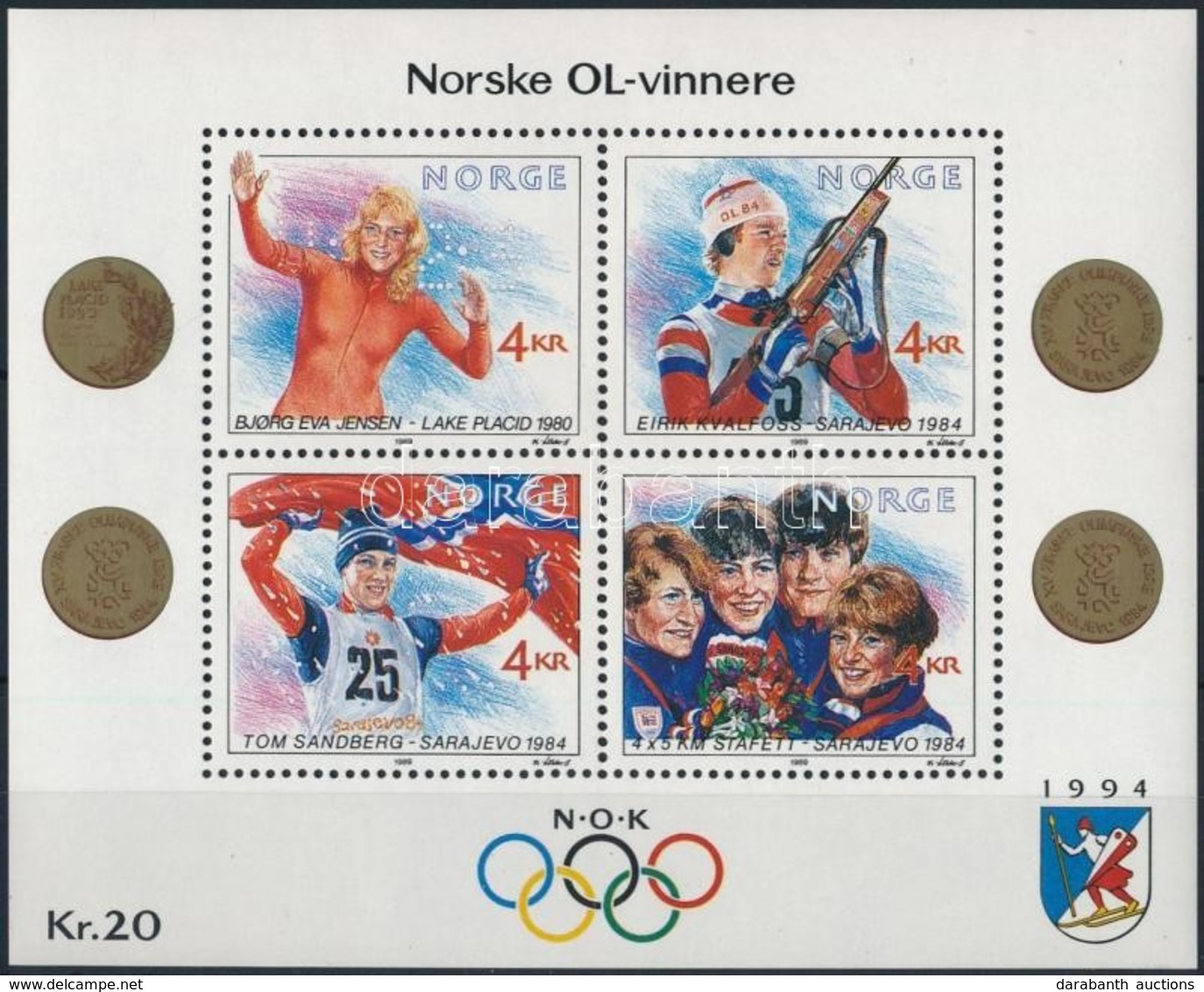 ** 1989 Téli Olimpia; Lillehammer Blokk Mi 12 - Andere & Zonder Classificatie