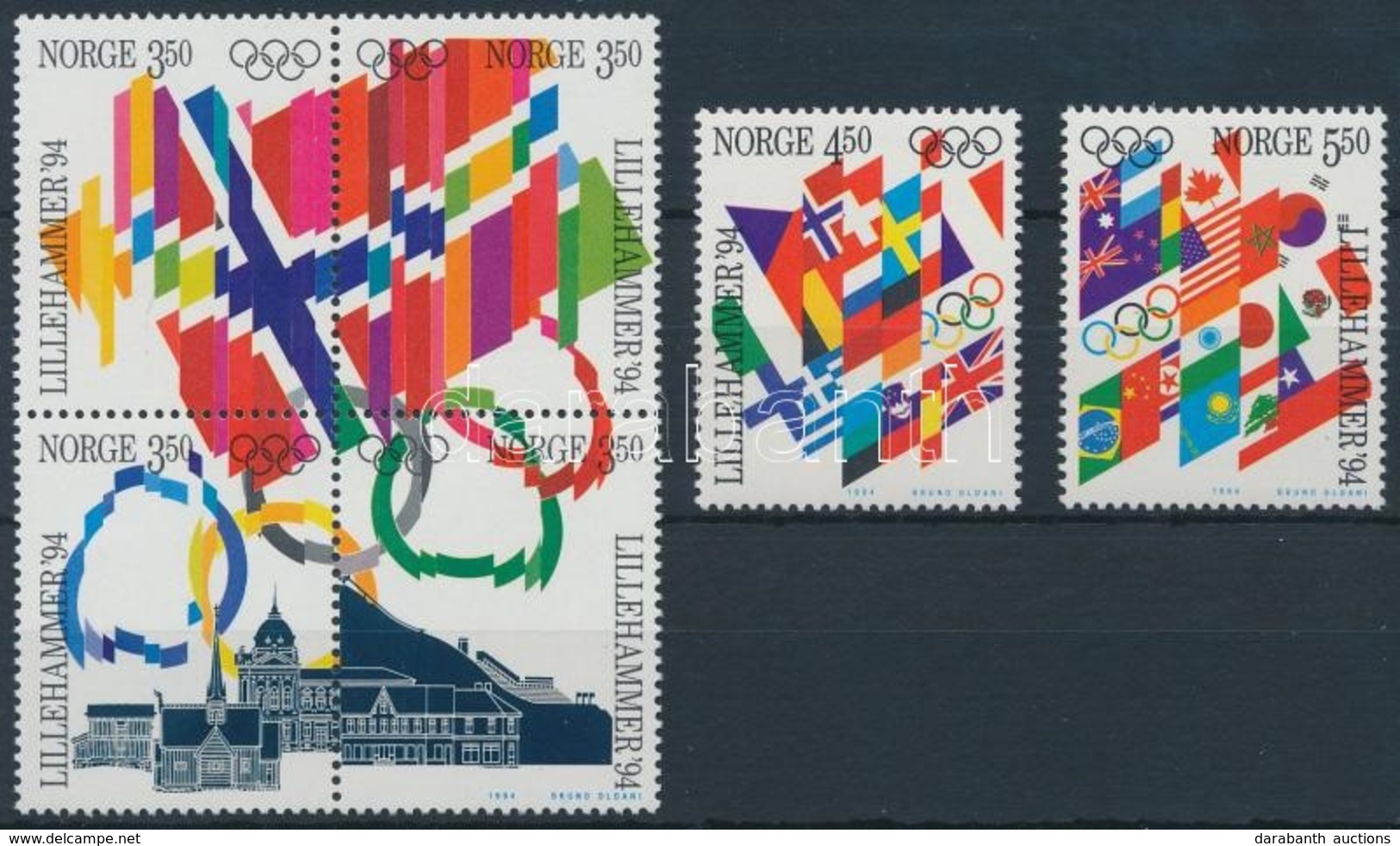 ** 1994 Téli Olimpia Sor Négyestömbbel Mi 1145-1150 - Andere & Zonder Classificatie