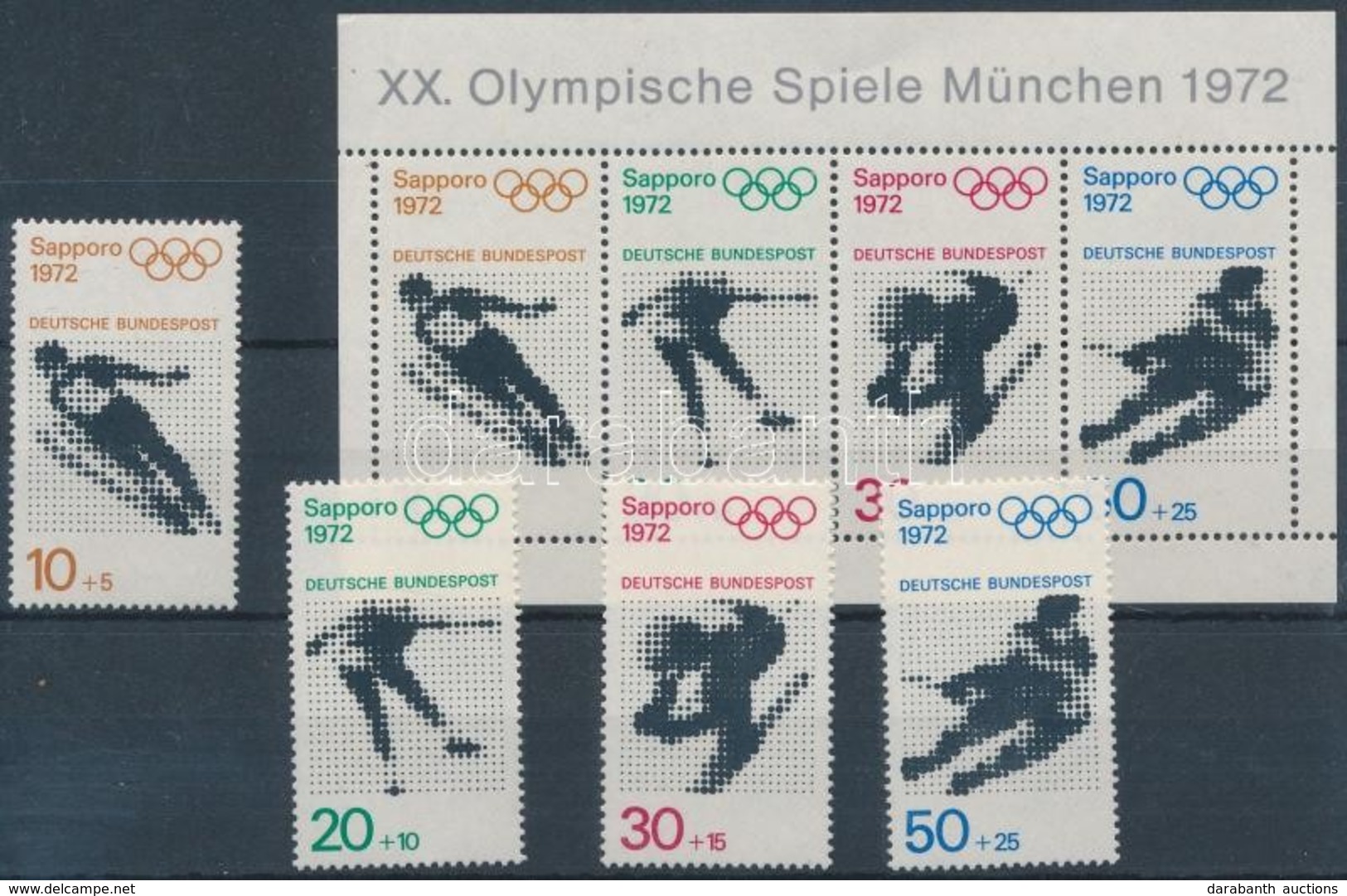 ** 1971 Olimpiai Játékok Sor Mi 680-683 + Blokk 6 - Other & Unclassified