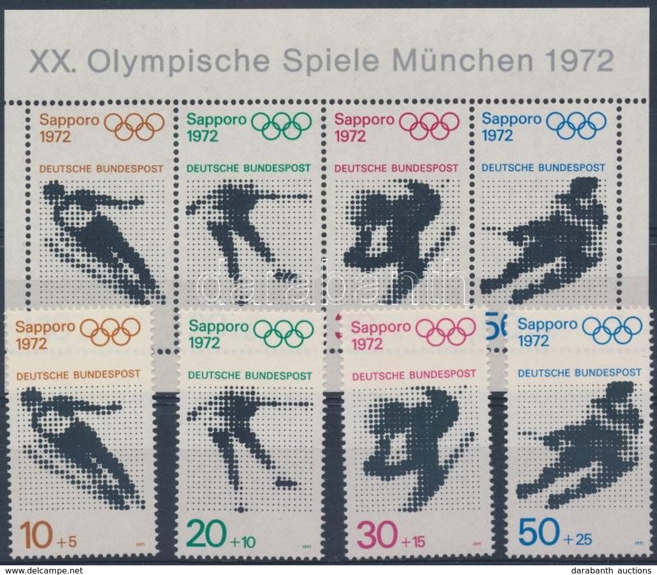 ** 1971 Olimpiai Játékok, Sapporo és München (III) Sor Mi 680-683 + Blokk 6 - Andere & Zonder Classificatie