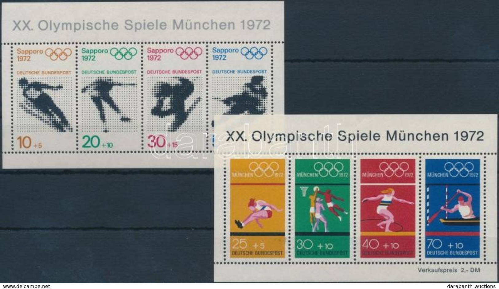 ** 1971-1972 Olimpia 2 Blokk Mi 6 + 8 - Andere & Zonder Classificatie