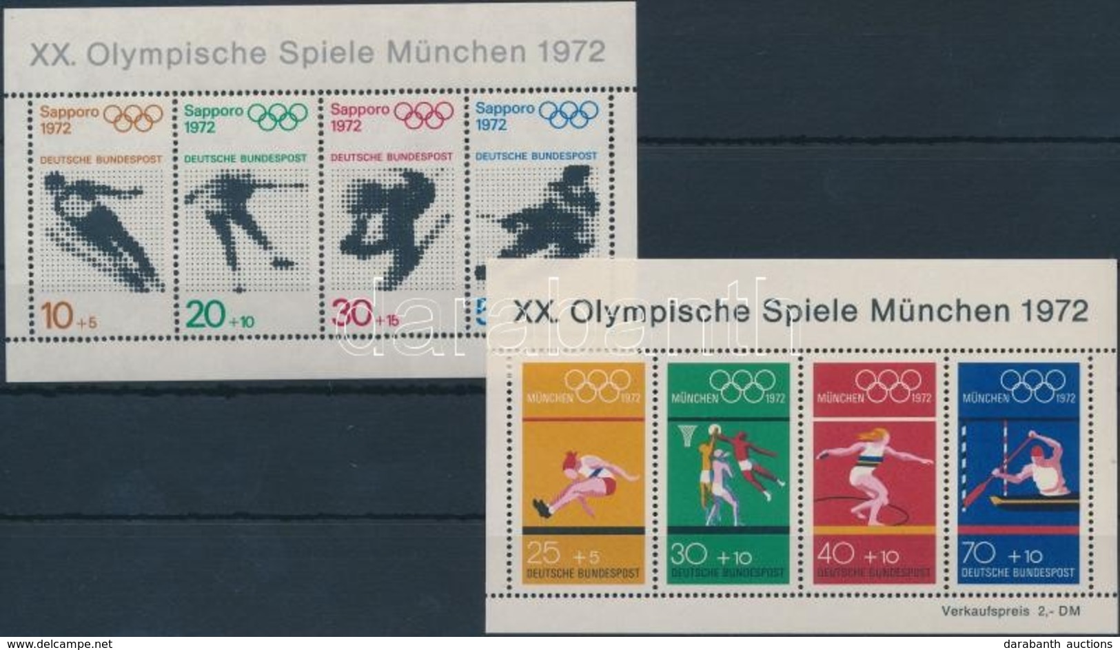 ** 1971-1972 Olimpia 2 Blokk Mi 6 + 8 - Andere & Zonder Classificatie