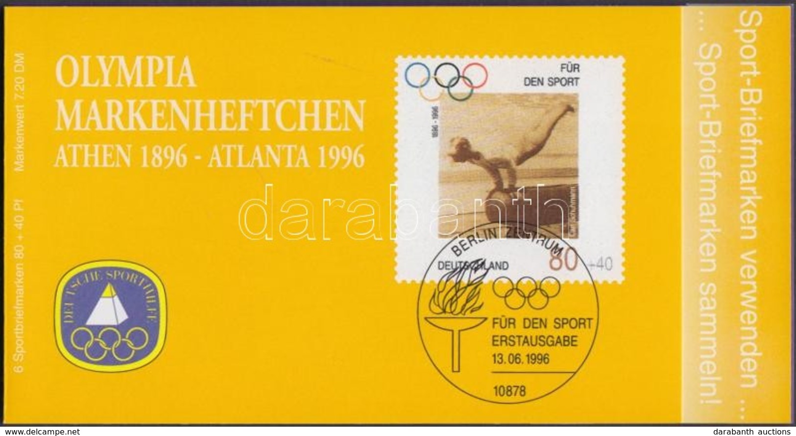 ** 1996 Sporthilfe: 100 éves Az Újkori Olimpia 3 Db Bélyegfüzet 1-1 Hatostömbbel Mi 1861-1863 - Andere & Zonder Classificatie